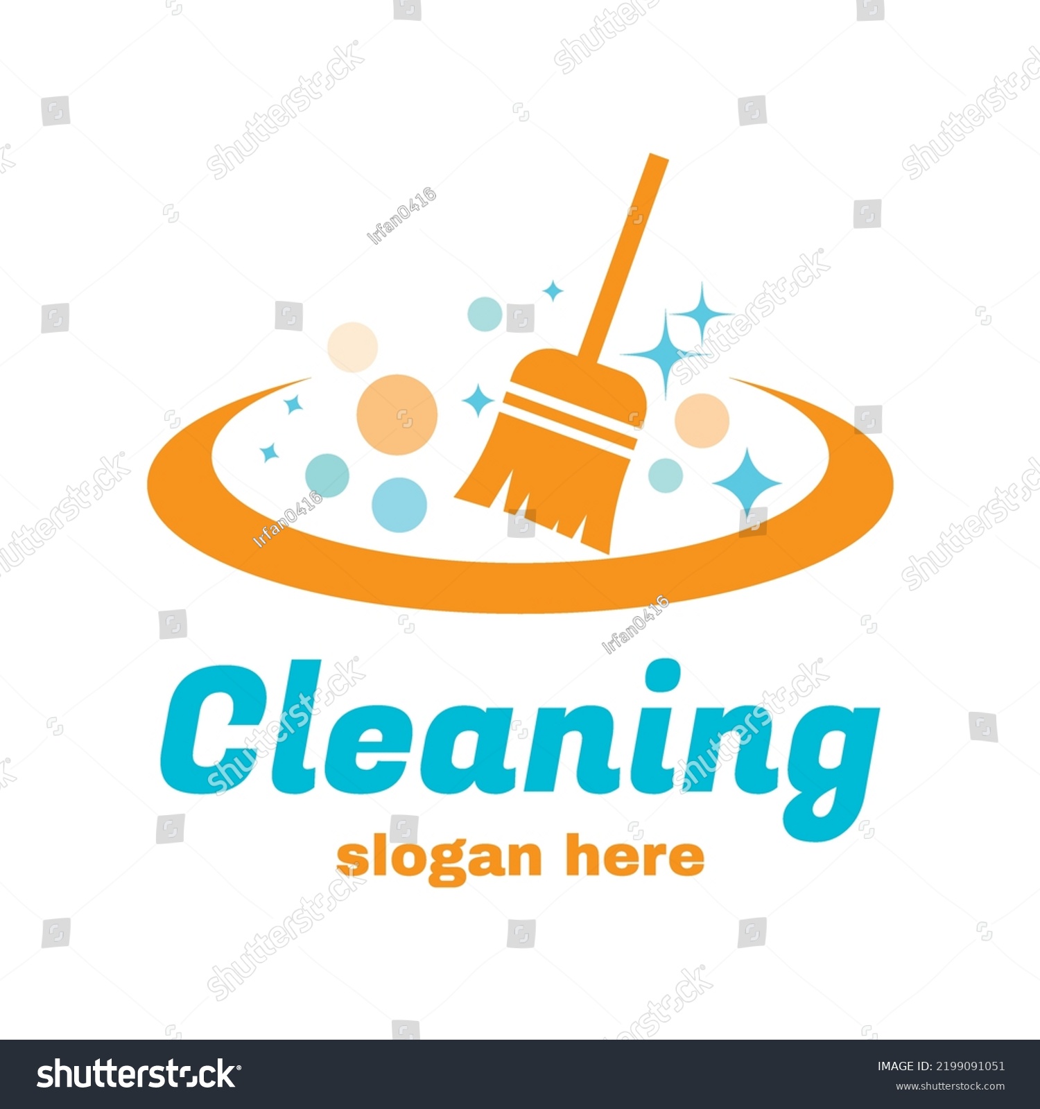 Cleaning Logo Design Vector Illustration Broom Stock Vector (Royalty ...