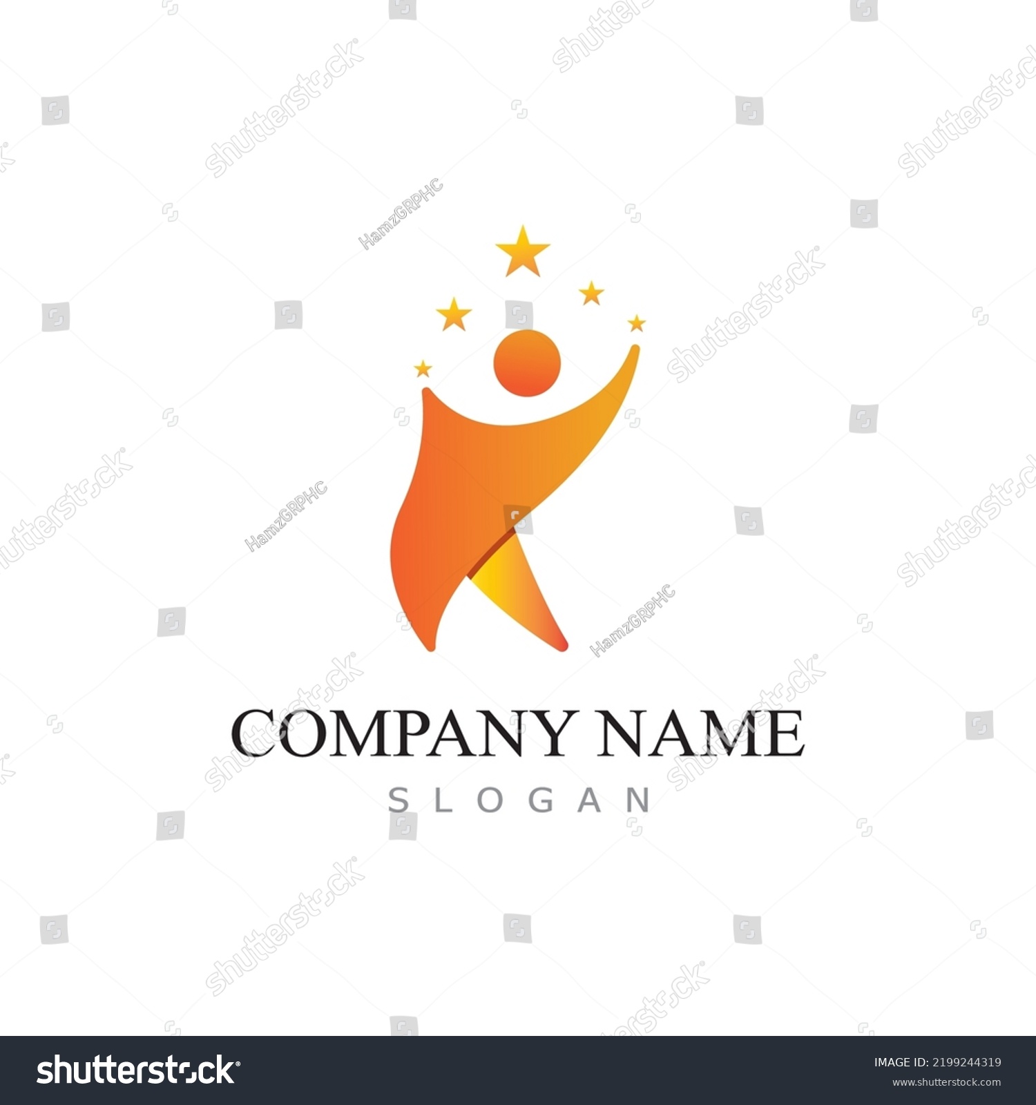 Star People Logo Design Vector Illustration Stock Vector (Royalty Free ...