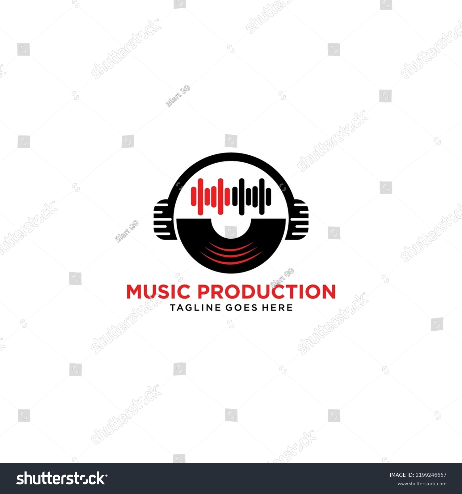 Music Production Logo Design Vector Stock Vector (Royalty Free ...