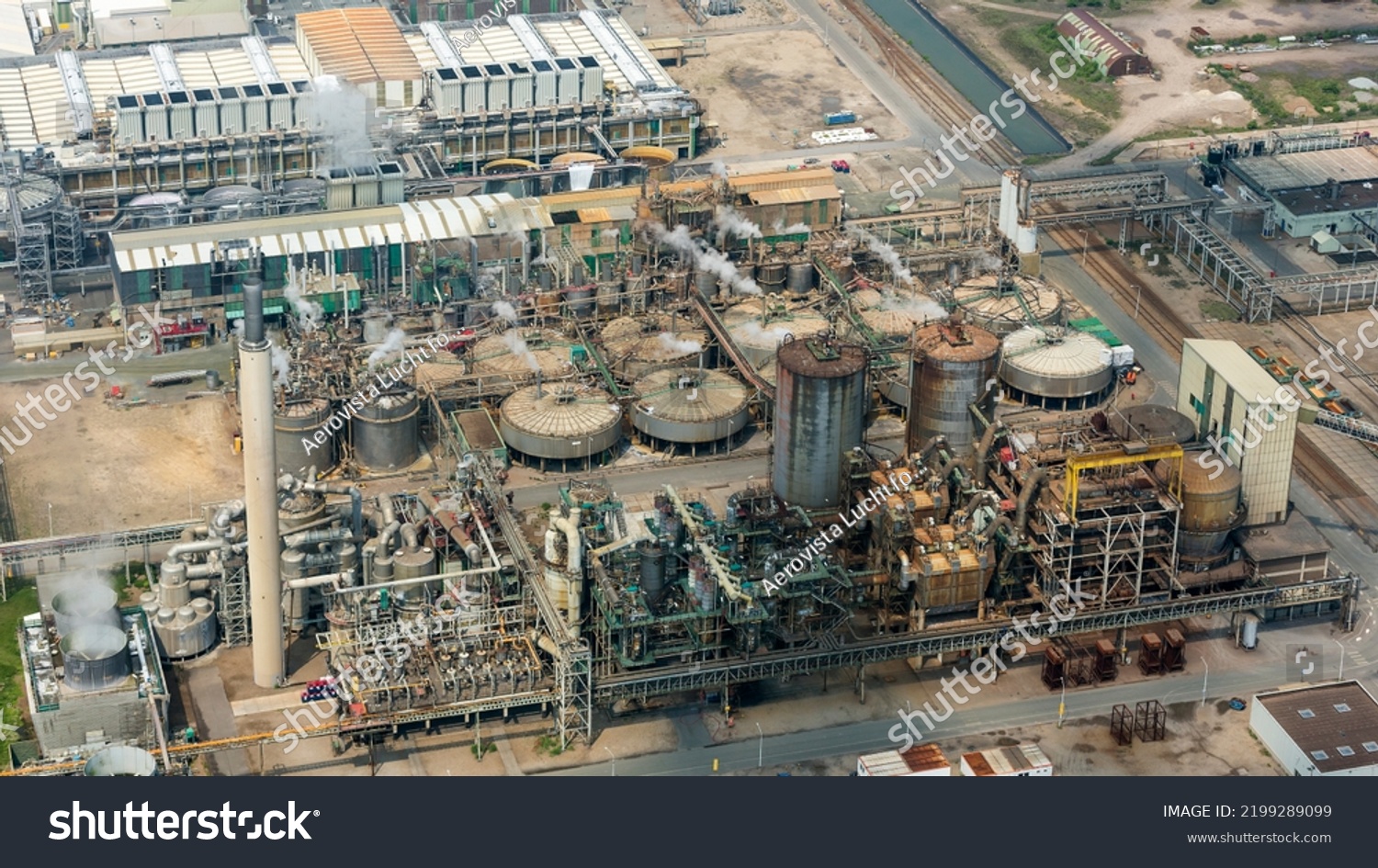 Aerial View Zinc Smelter Factory Budel Stock Photo 2199289099 ...