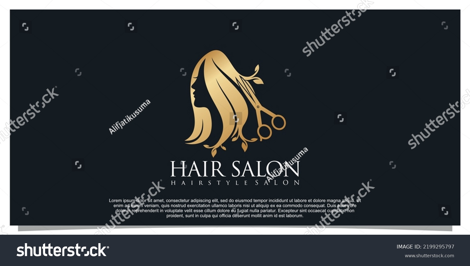 Beauty Hair Salon Logo Design Business Stock Vector (Royalty Free ...