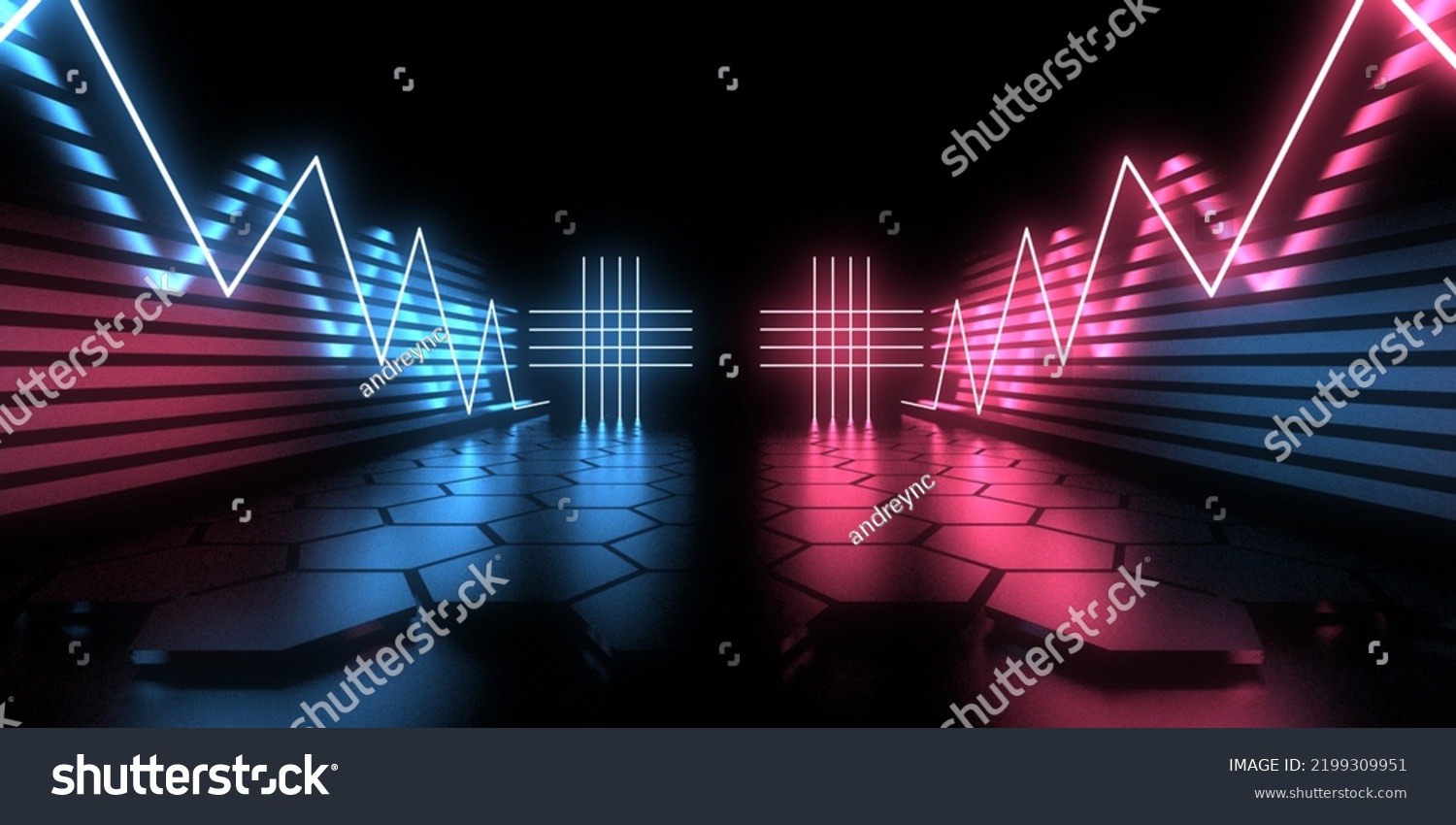 3d Abstract Background Neon Lights Neon Stock Illustration 2199309951 ...