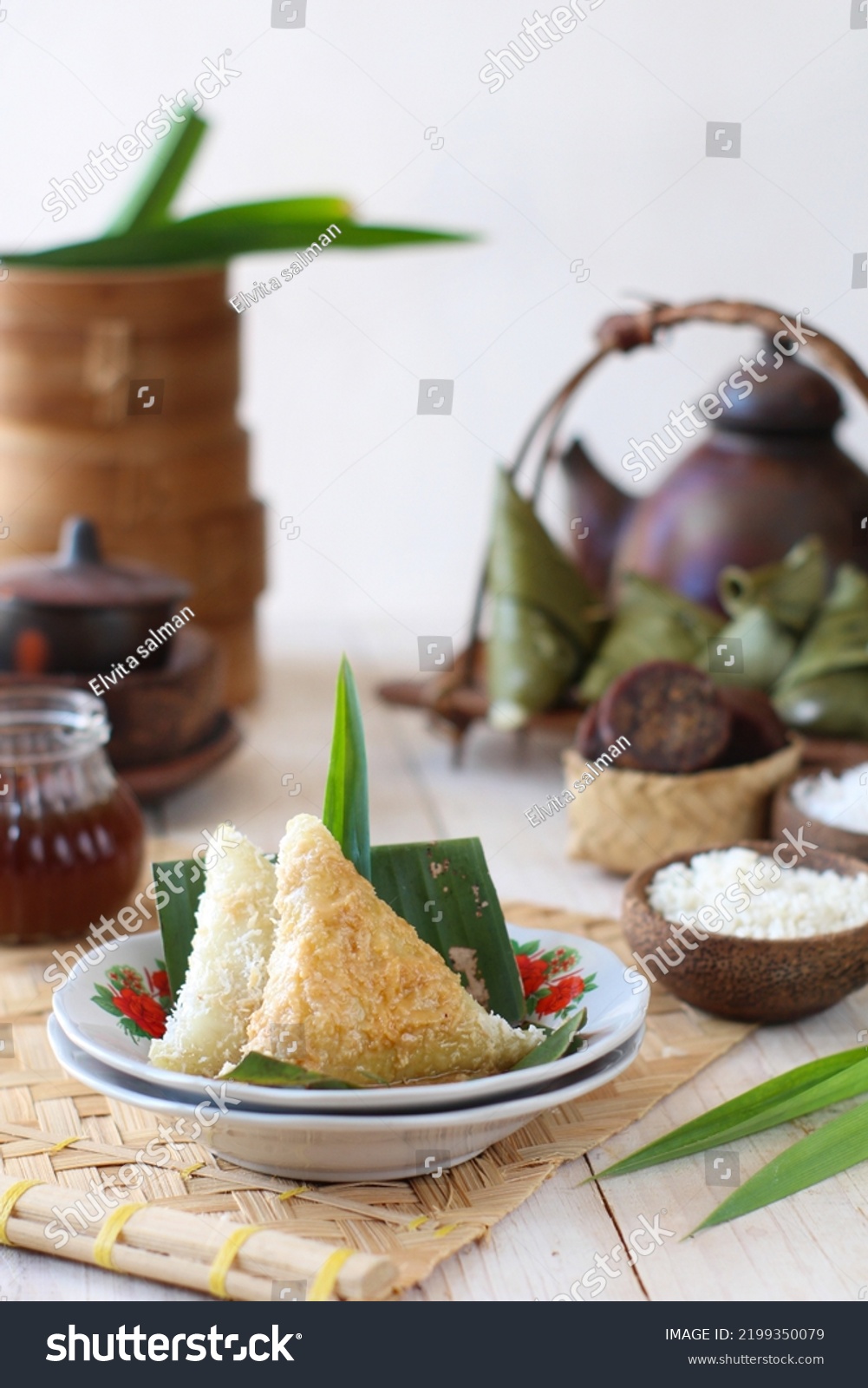 Kue Lupis Kuih Lopis Pulut Traditional Stock Photo