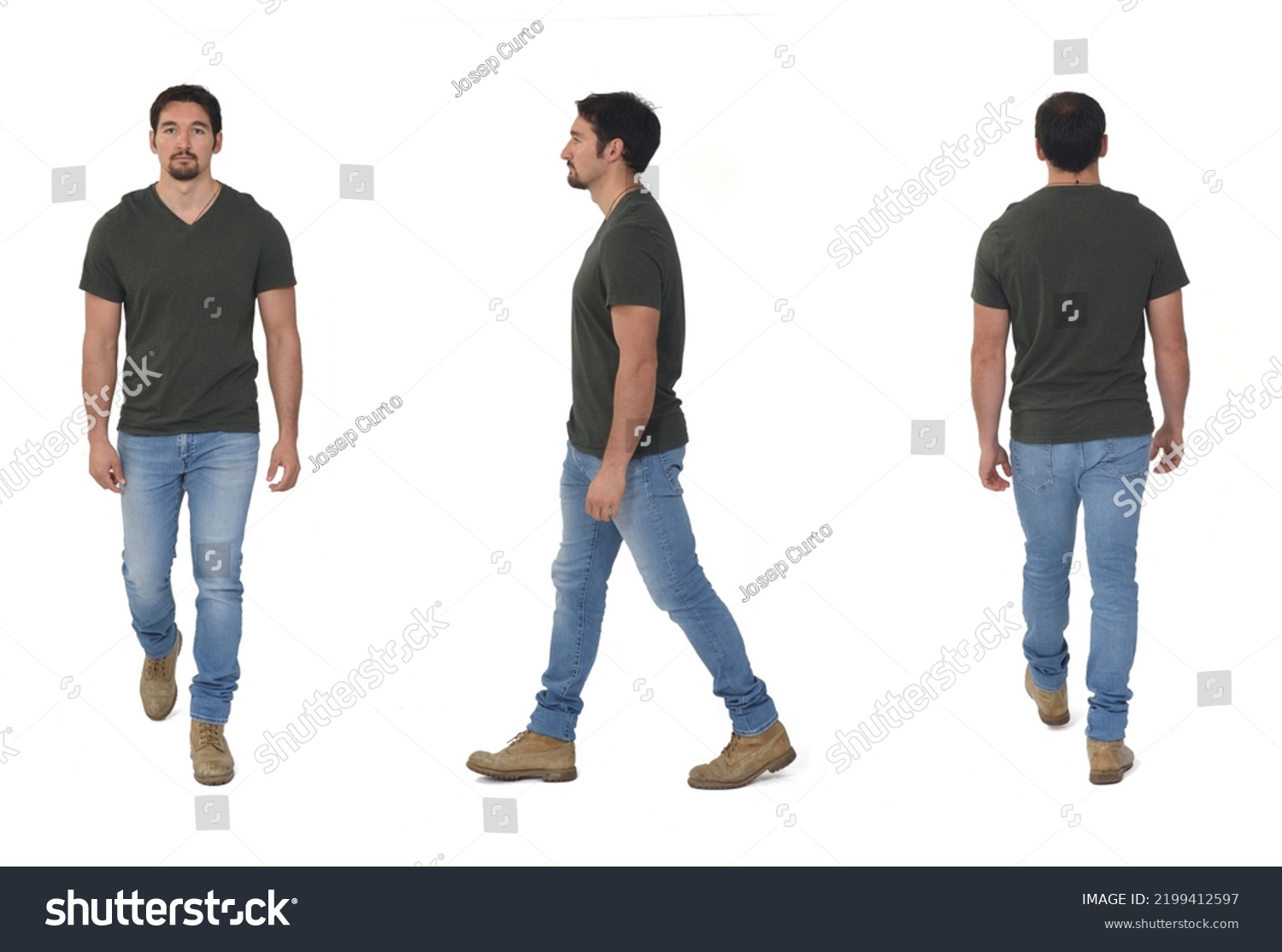 View Same Man Front Side Anb Stock Photo 2199412597 | Shutterstock