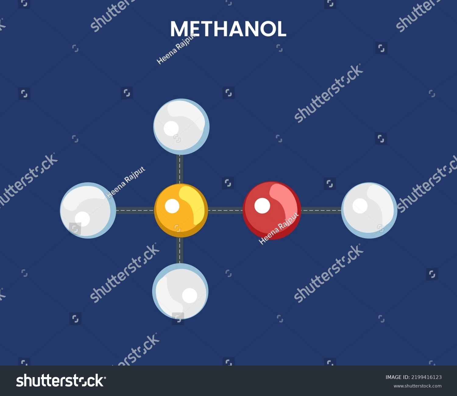 Molecular Formula Methanol Medical Infographic Design Stock Vector ...