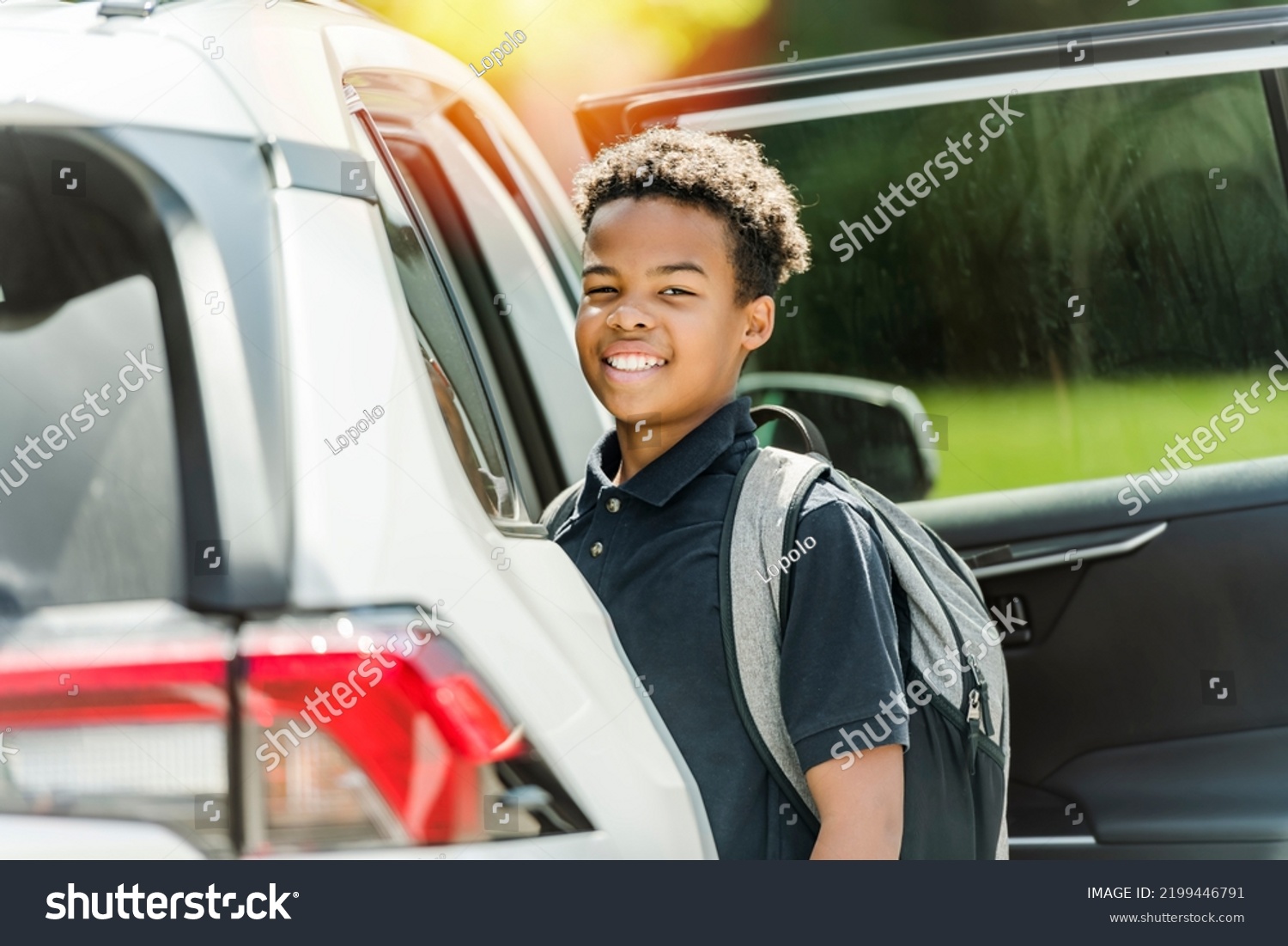 African American School Boy Backpack Stock Photo 2199446791 | Shutterstock