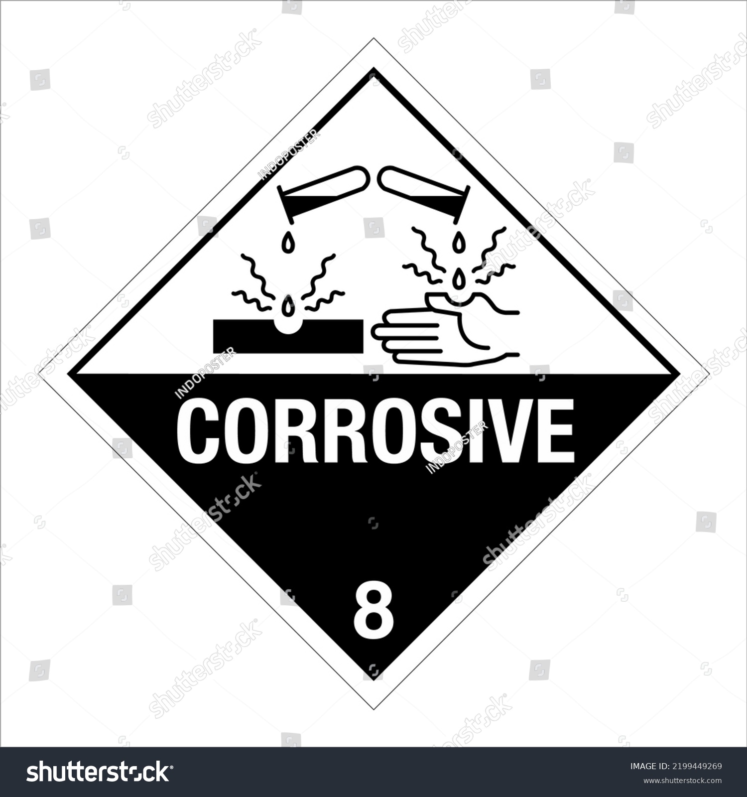 Hazardous Hazmat Material Label Iata Transportation Stock Vector ...