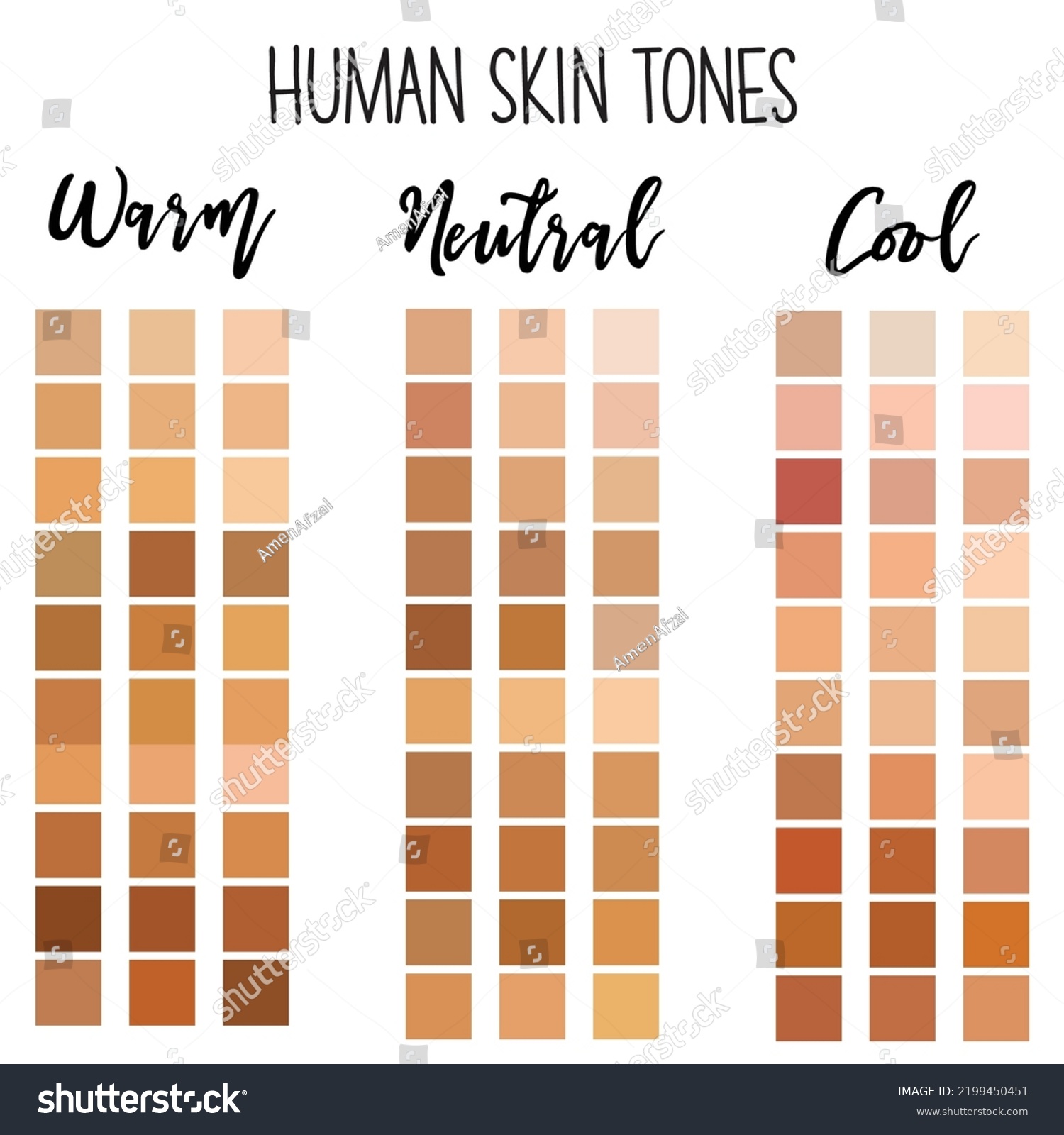 Creative Vector Illustration Human Skin Tone Stock Vector Royalty Free 2199450451 Shutterstock 4897