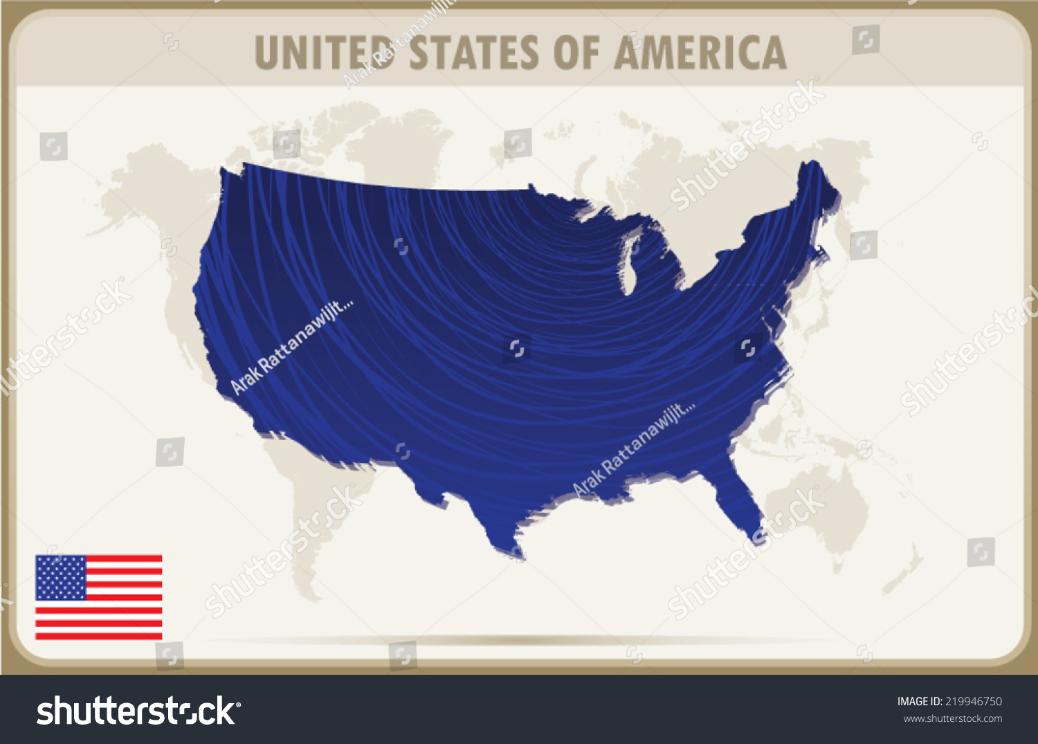 United States America Map Graphic Vector Stock Vector (Royalty Free ...