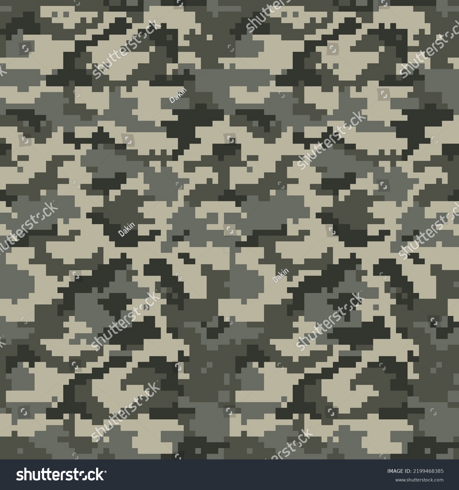 Pixel Gray Camouflage Background Military Texture Stock Vector (Royalty ...