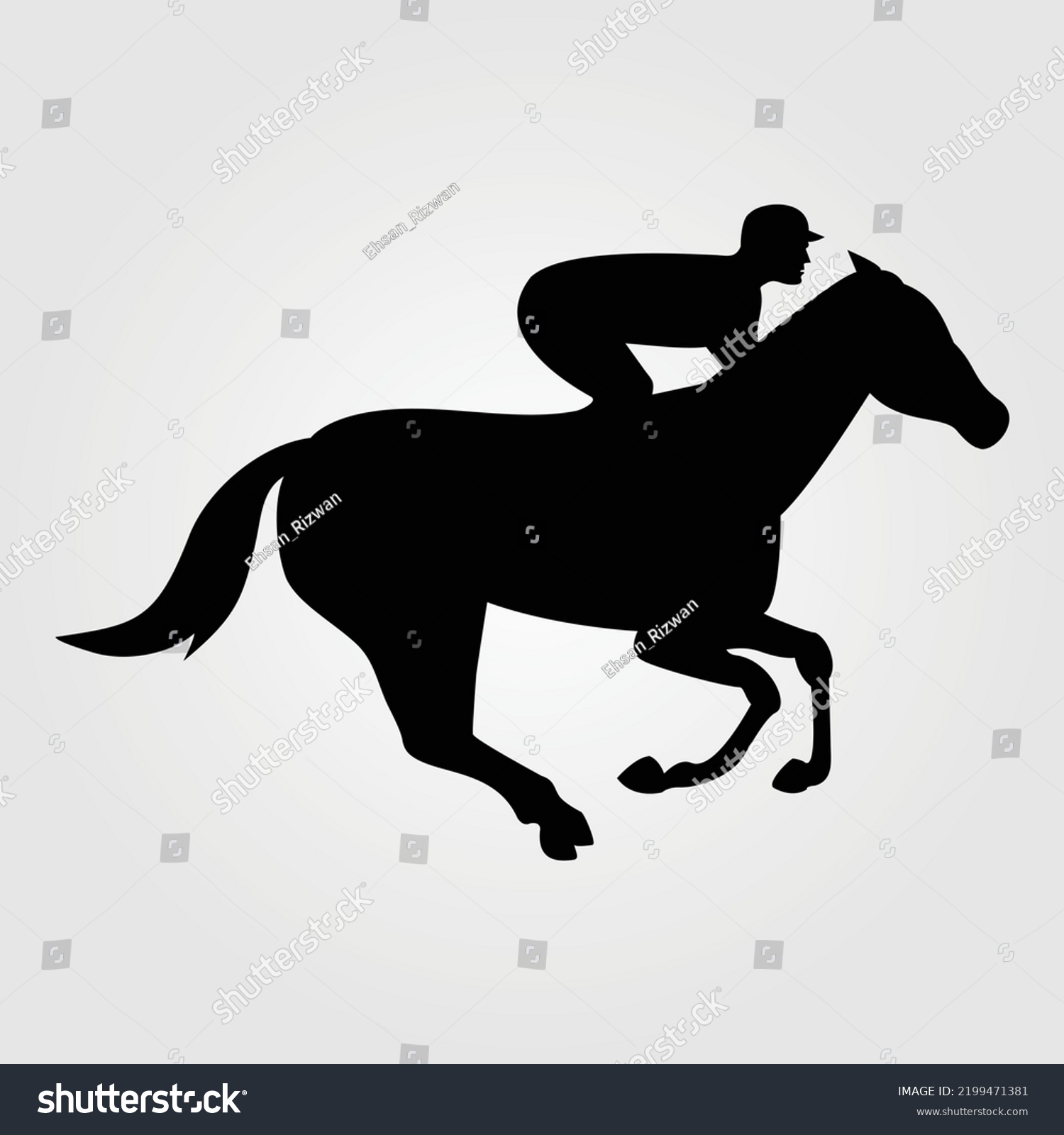 Horse Silhouette Illustration Vector Set Horses Stock Vector (Royalty ...