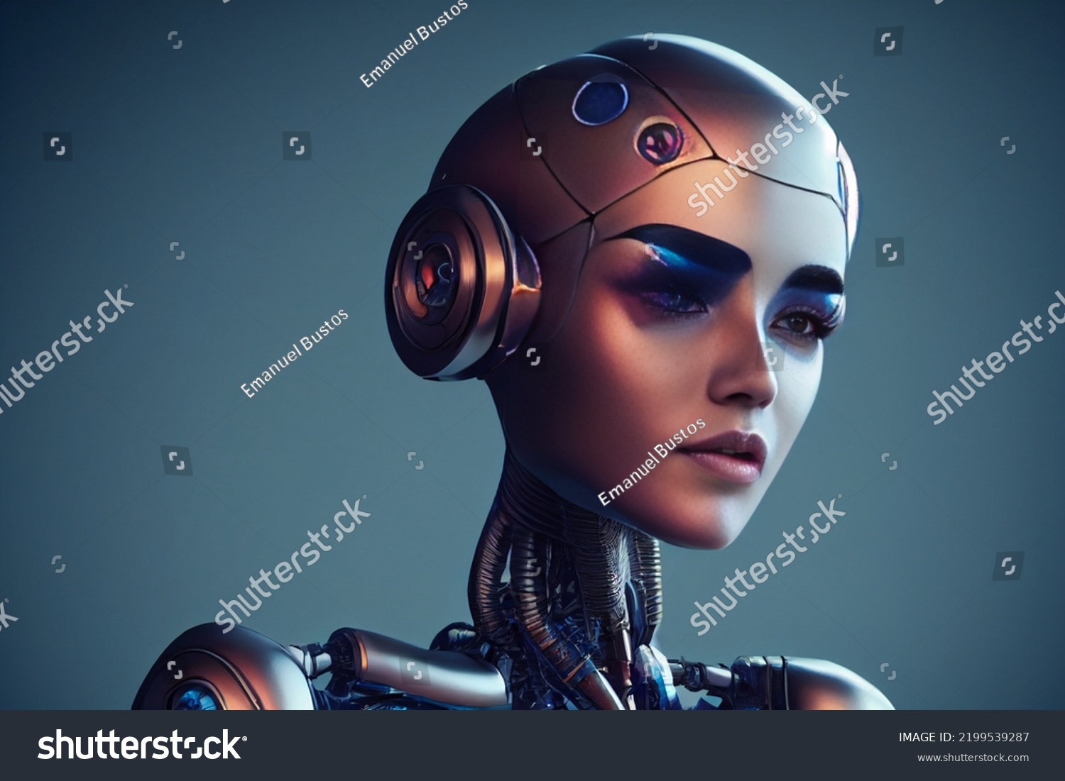 3d Render Make Female Robot Stock Illustration 2199539287 | Shutterstock