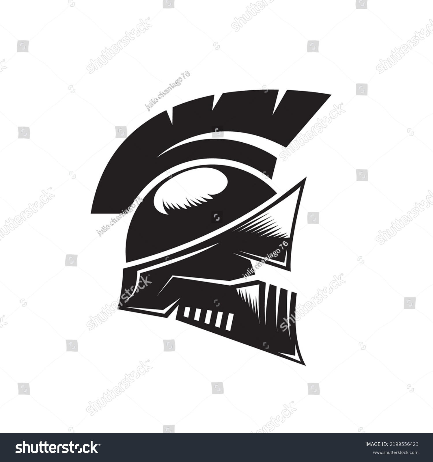 Warrior Helmet Icon Vector Illustration Concept Stock Vector (Royalty ...