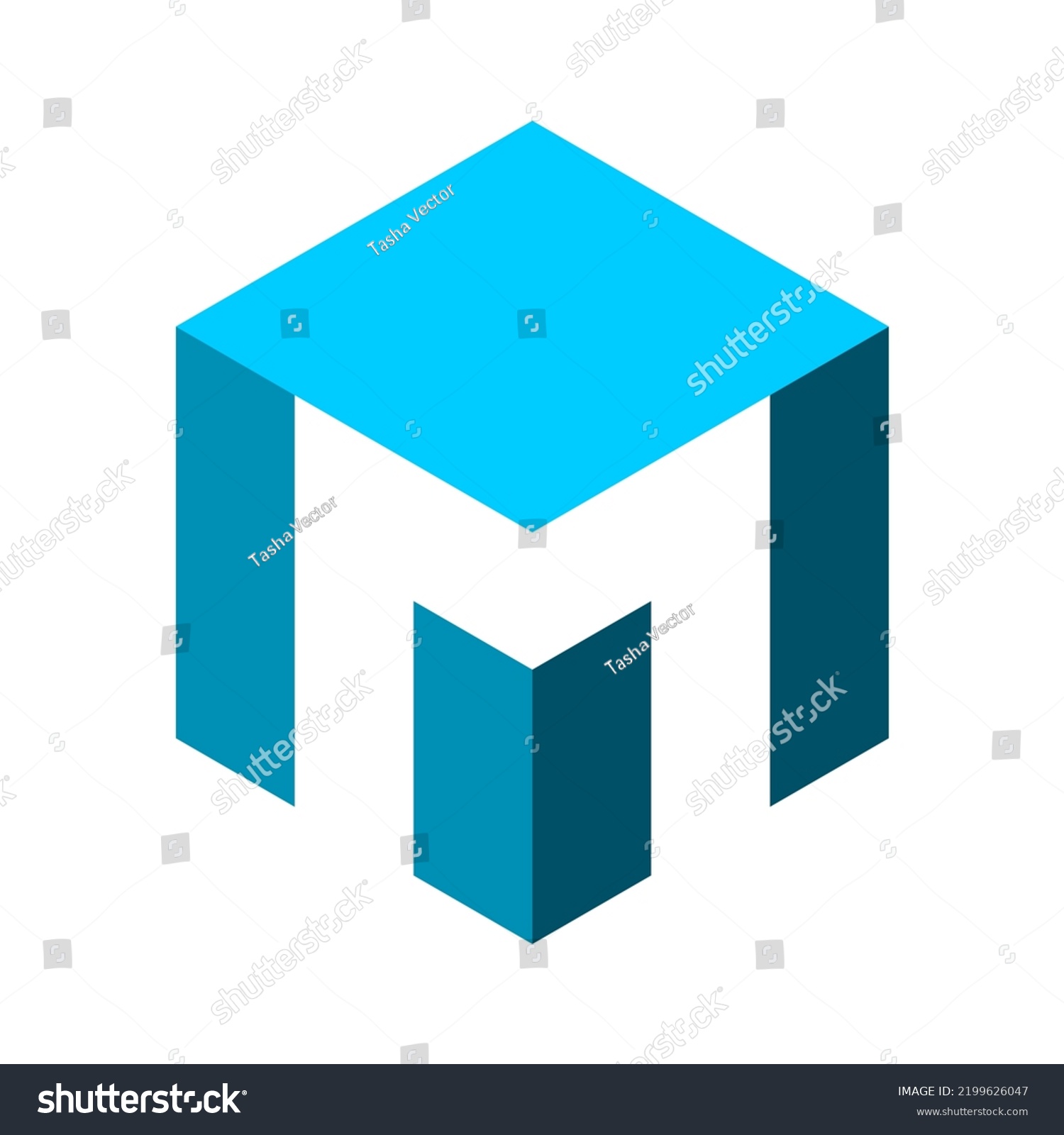 Letter M Cube Logo 3d Box Stock Vector (Royalty Free) 2199626047 ...