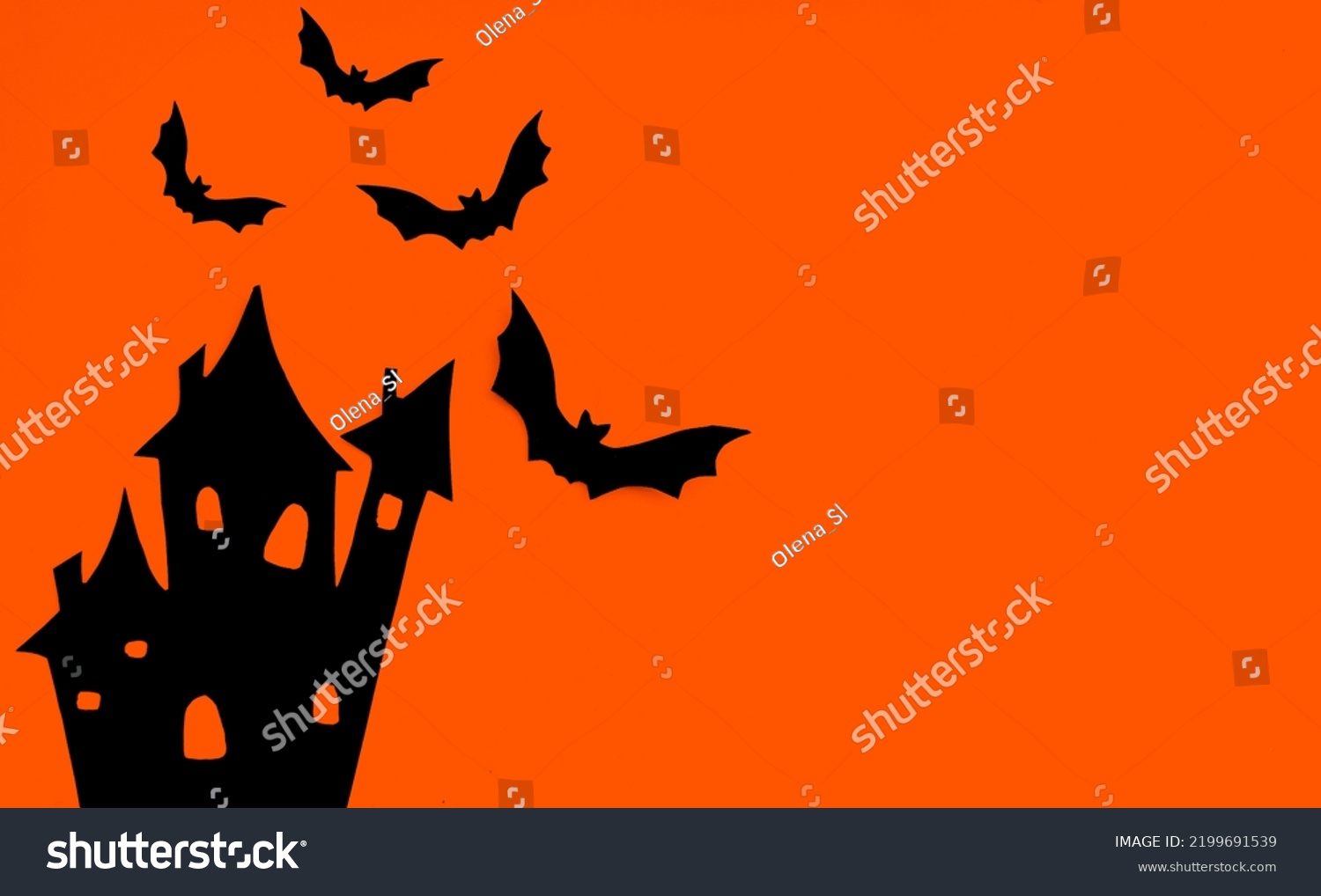 Scary Black House Black Bats On Stock Photo 2199691539 | Shutterstock