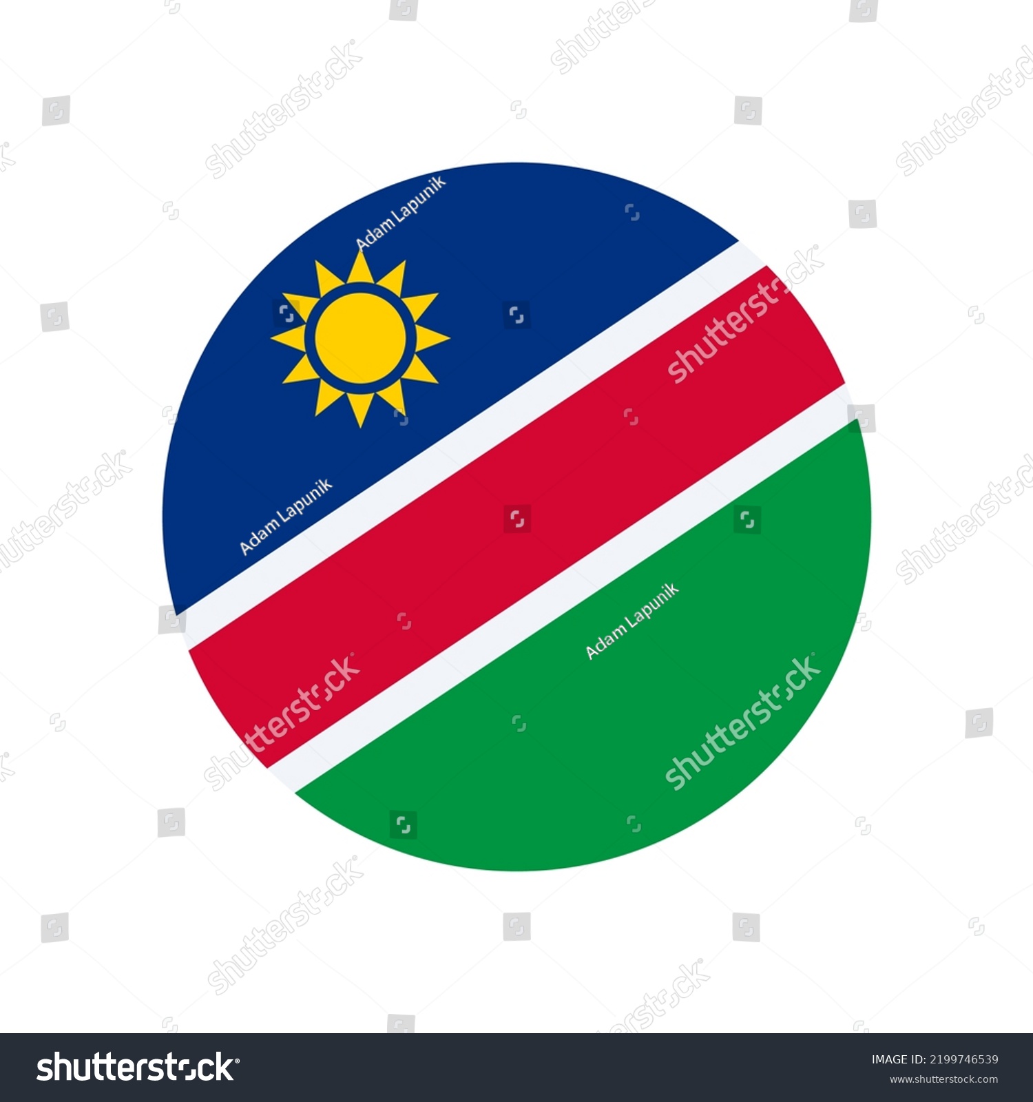 Namibia Vector Flag Circle On White Stock Vector (Royalty Free ...