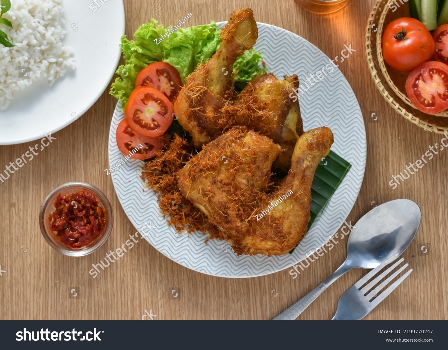 Ayam Goreng Lengkuas Kremes Galangal Fried Stock Photo Shutterstock