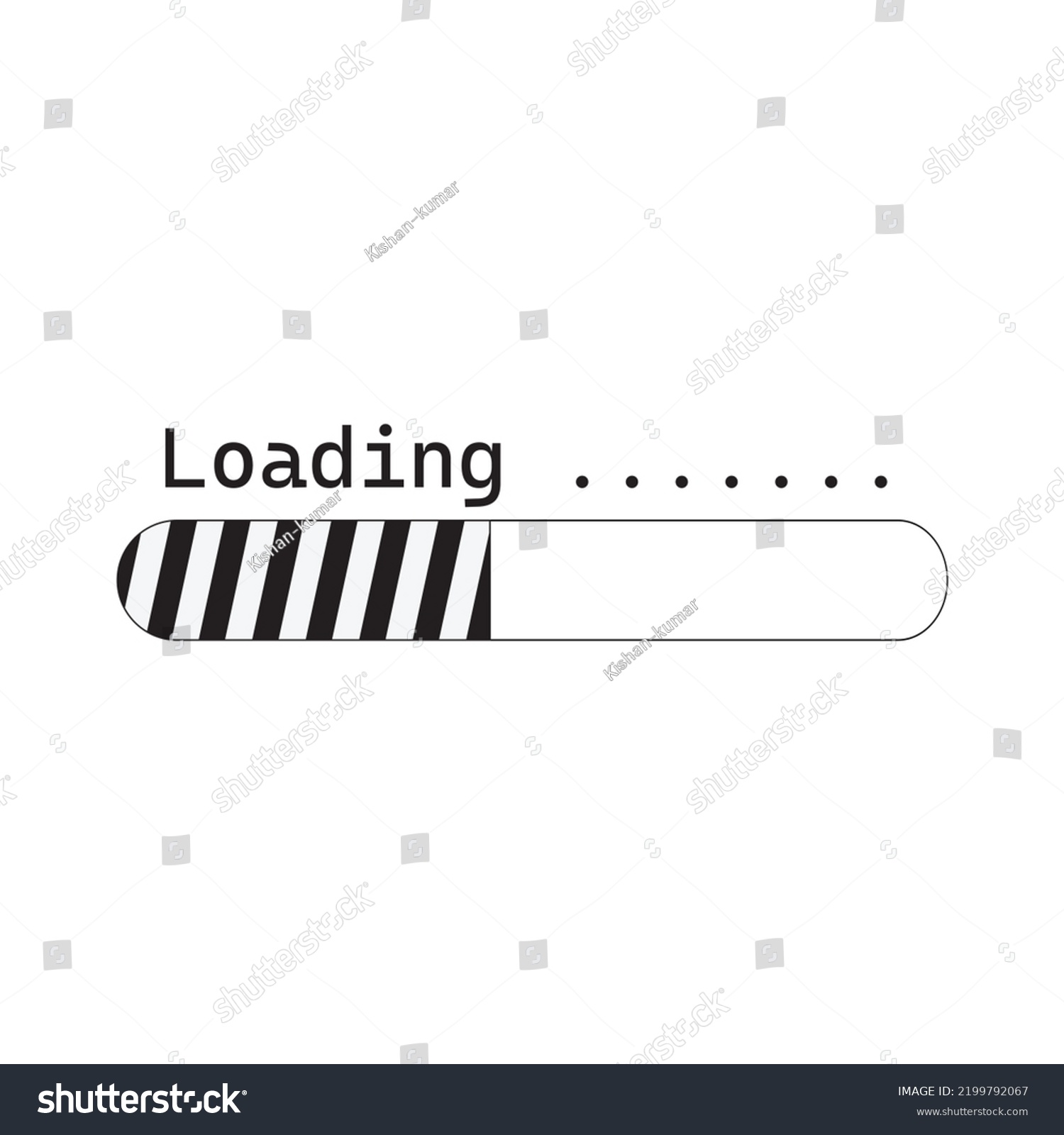 Loading Bar Vector Icon Lodaing Symbol Stock Vector (Royalty Free ...