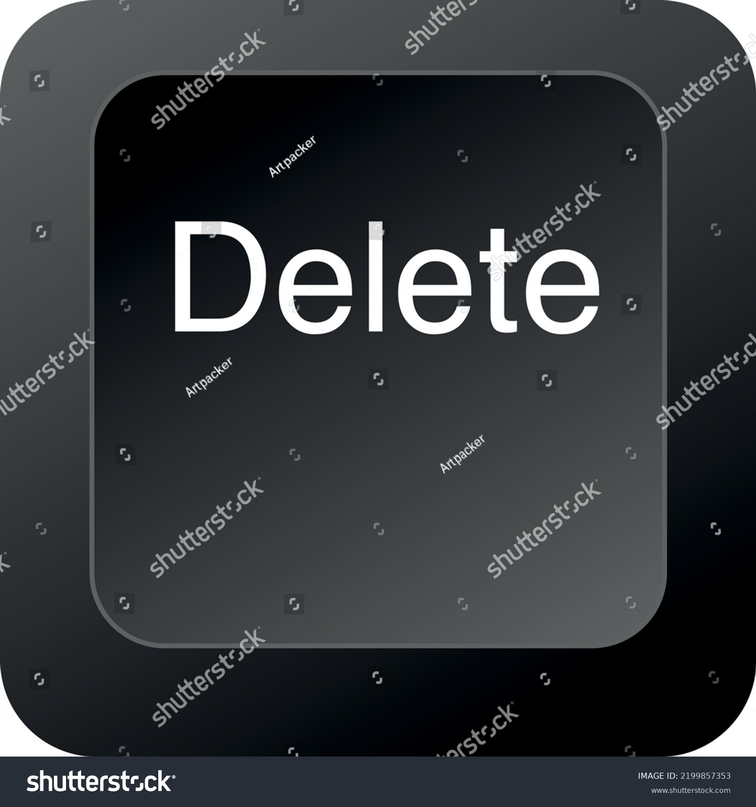 Delete Key Button Vector Image Stock Vector (Royalty Free) 2199857353 ...