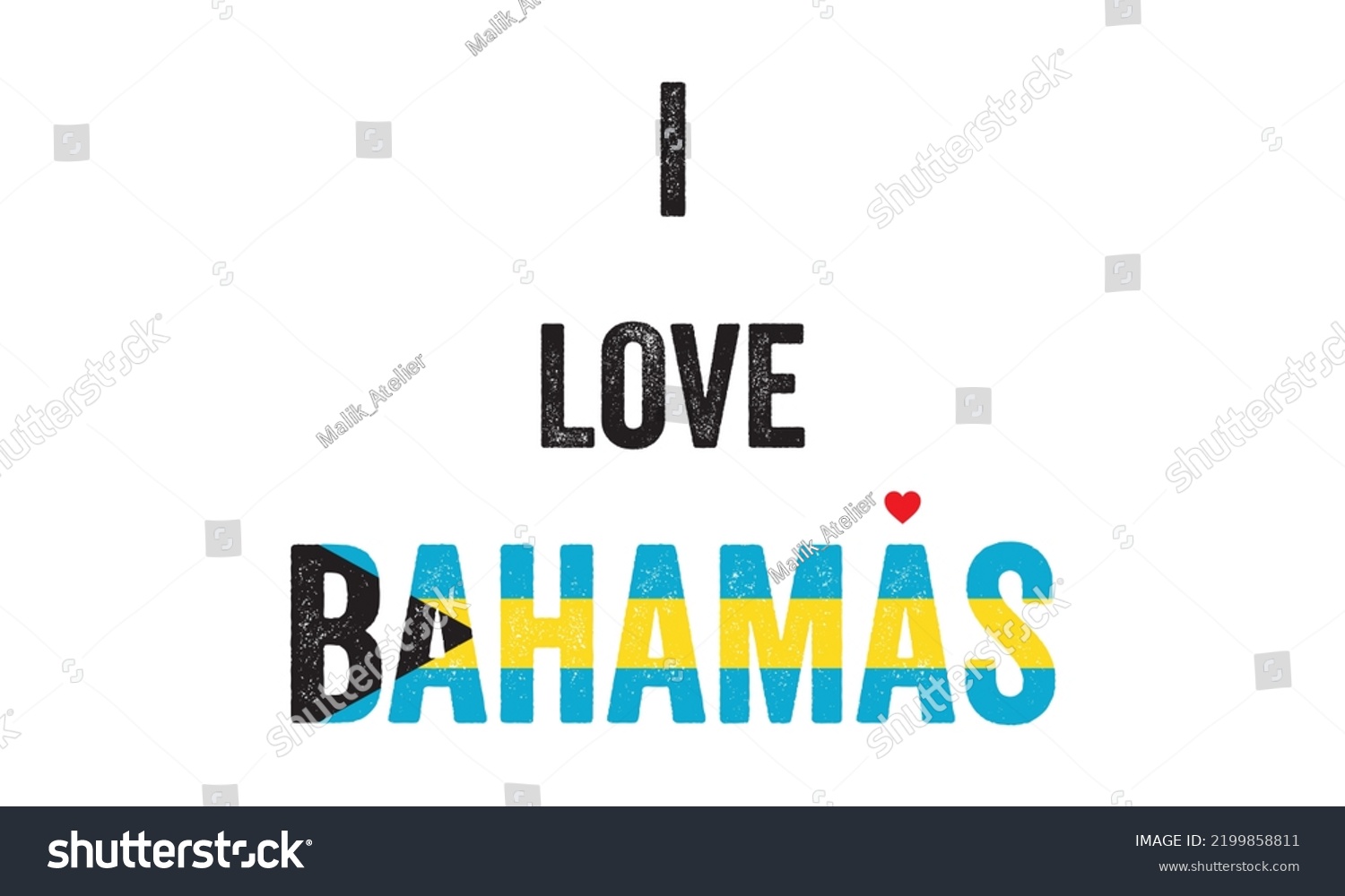 Love Bahamas Bahamas Flag Colors Heart Stock Vector (Royalty Free ...