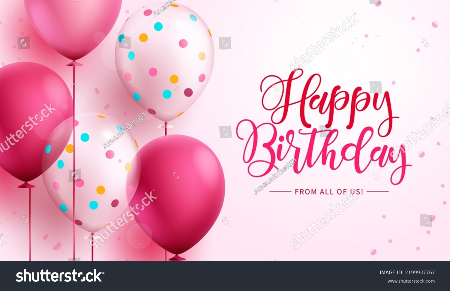 Birthday Greeting Text Vector Design Happy Stock Vector (Royalty Free ...