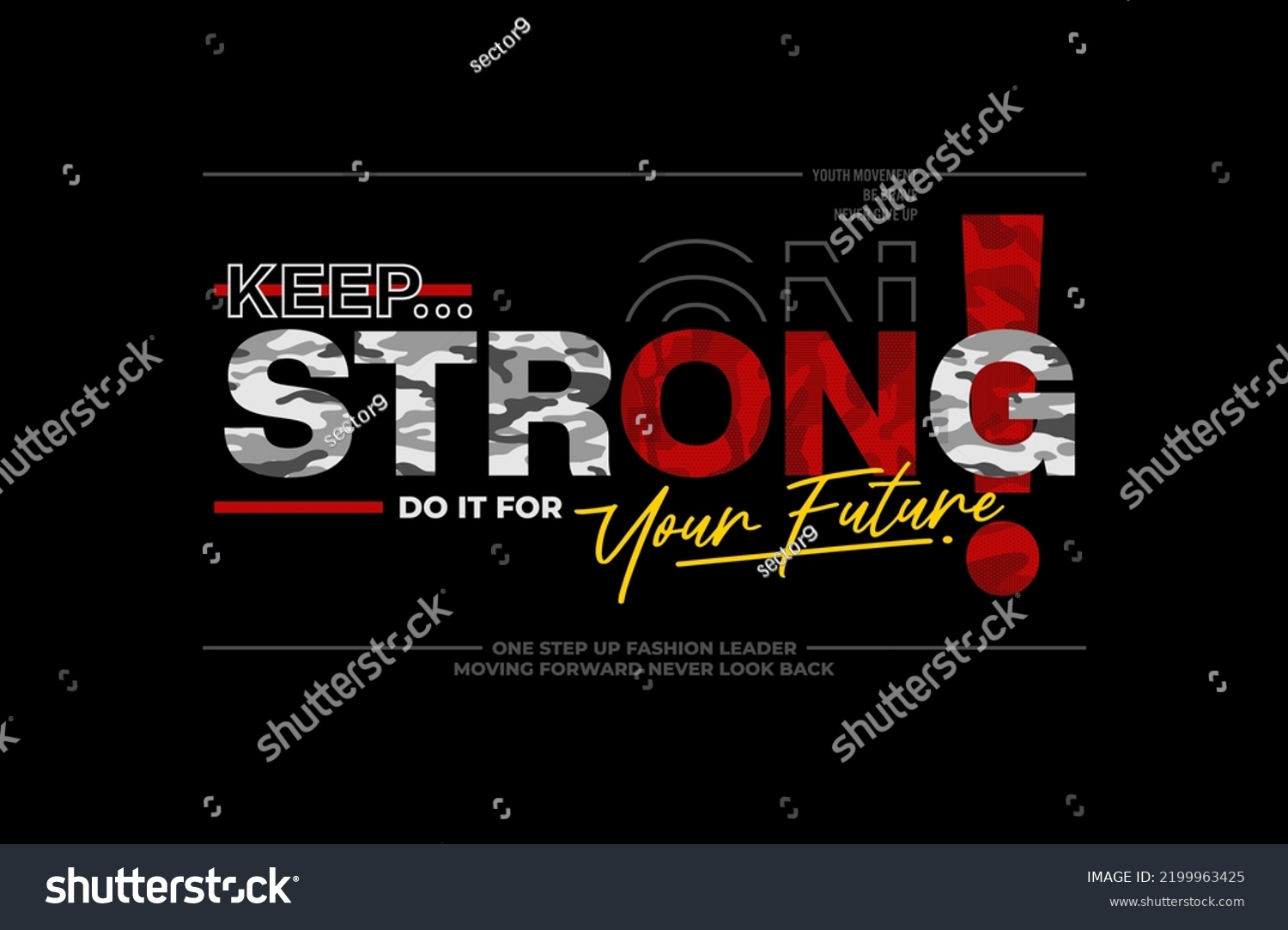 Keep Strong Stylish Motivational Quotes Typography Stock Vector 