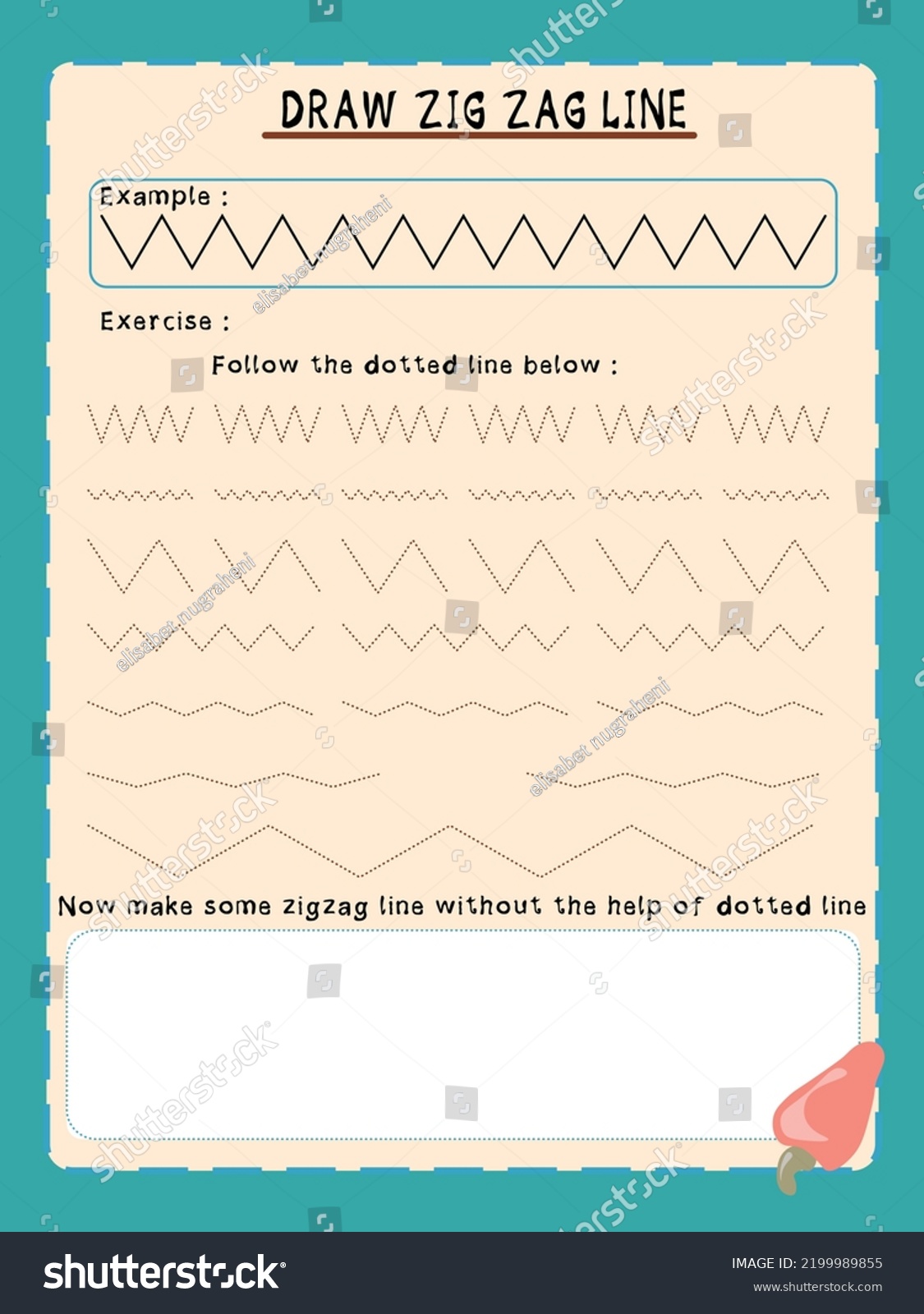 Learn How Draw Zig Zag Line Stock Vector (Royalty Free) 2199989855