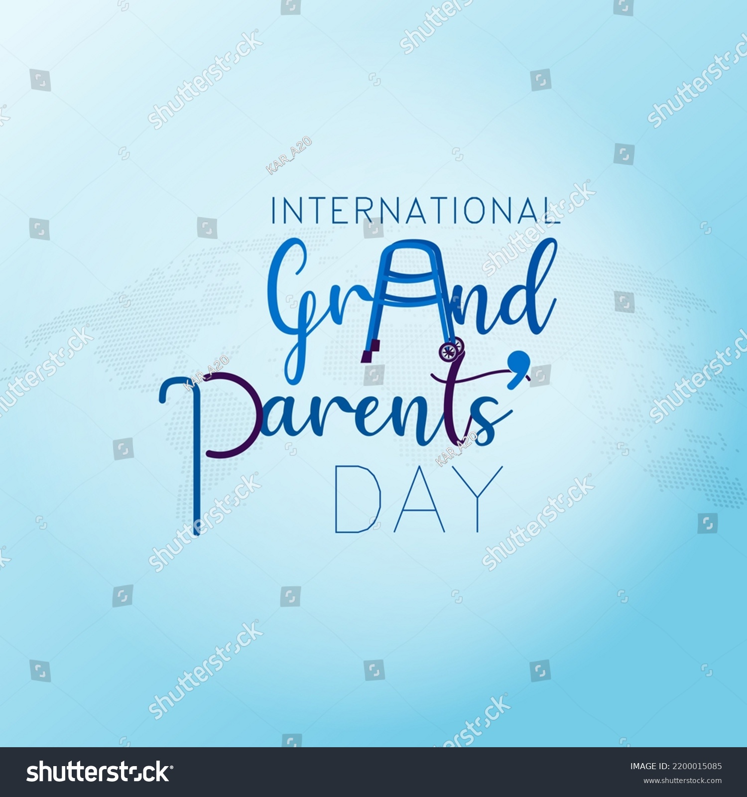 International Grandparents Day Banner Illustration Stock