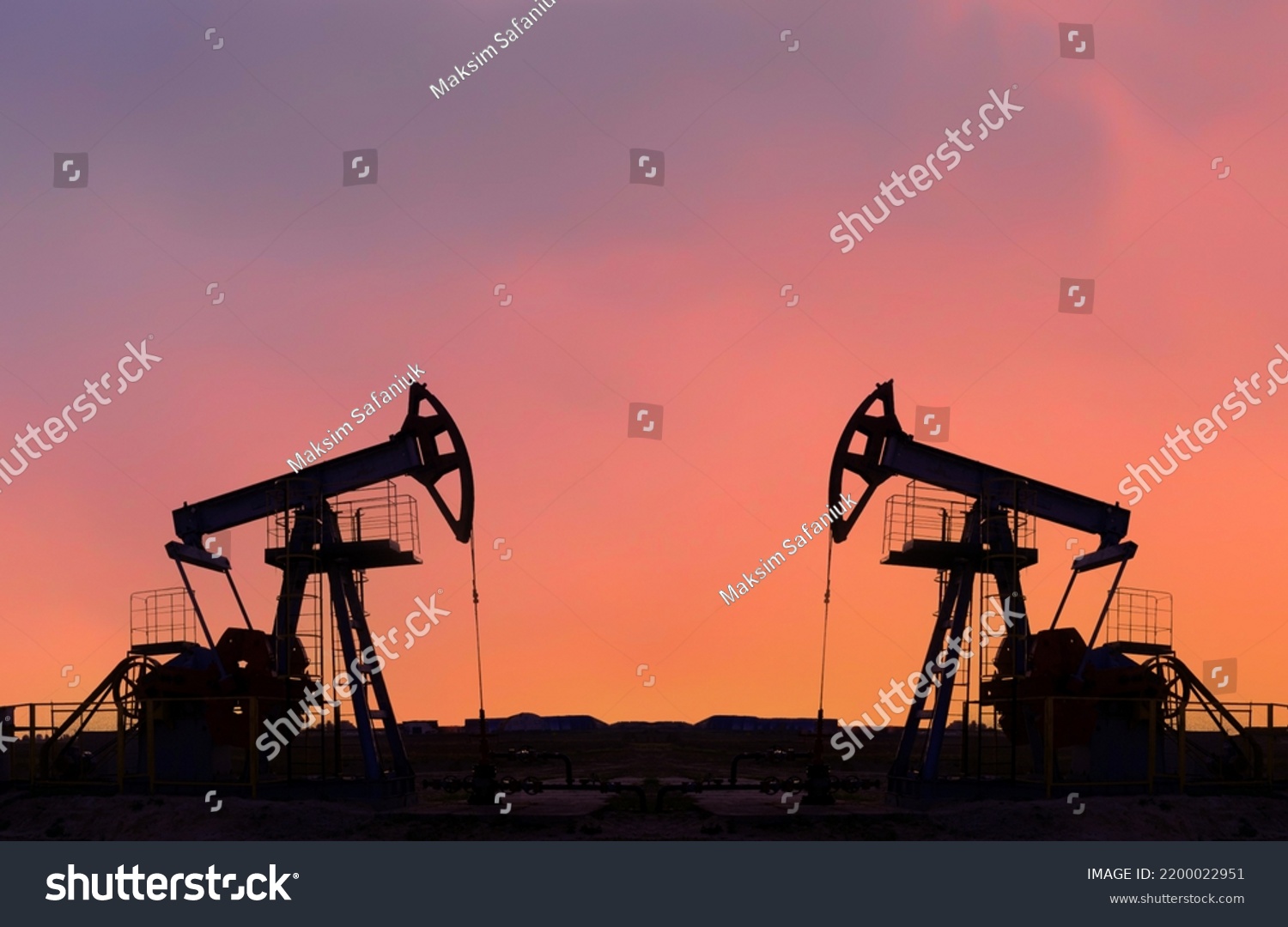 Crude Oil Pump Jack Oilfield On Stock Photo 2200022951 | Shutterstock