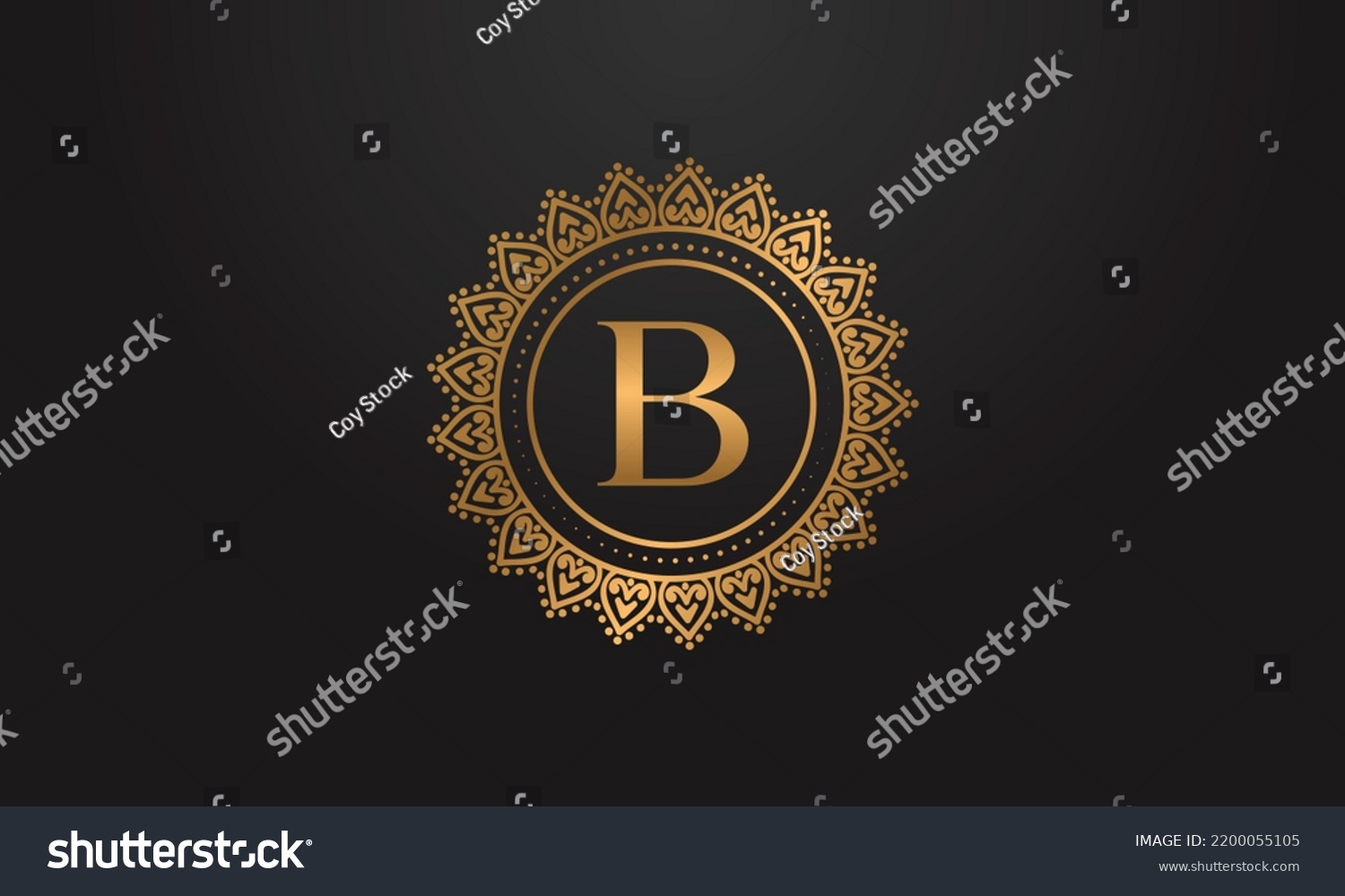 Luxury Logo Design Vector B Stock Vector (Royalty Free) 2200055105 ...