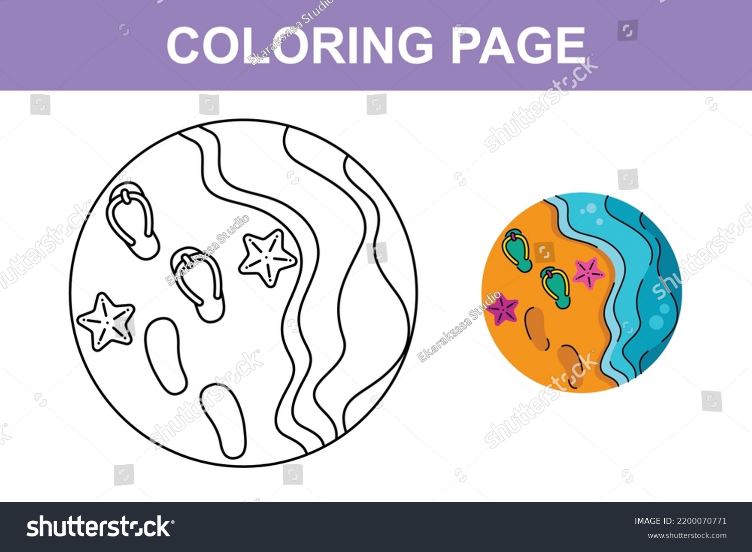 happy-summer-beach-holiday-coloring-page-stock-vector-royalty-free