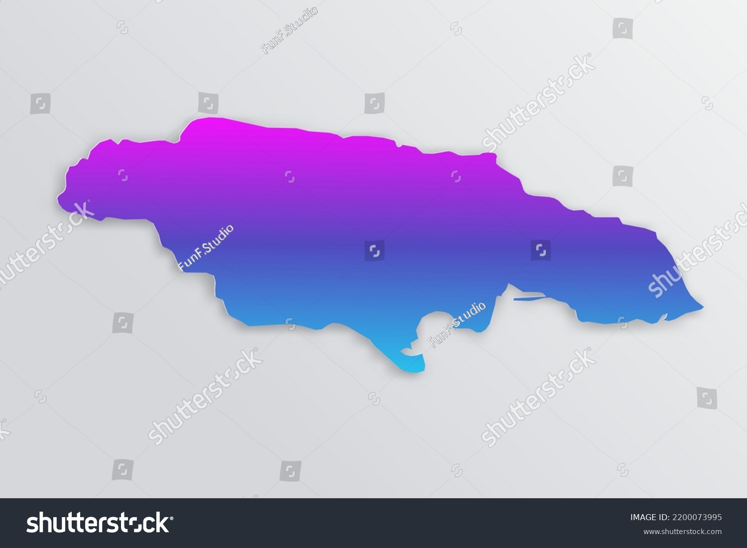 Jamaica Map World Map International Vector Stock Vector Royalty Free   Stock Vector Jamaica Map World Map International Vector Template With D Paper Style Including Shadow And 2200073995 