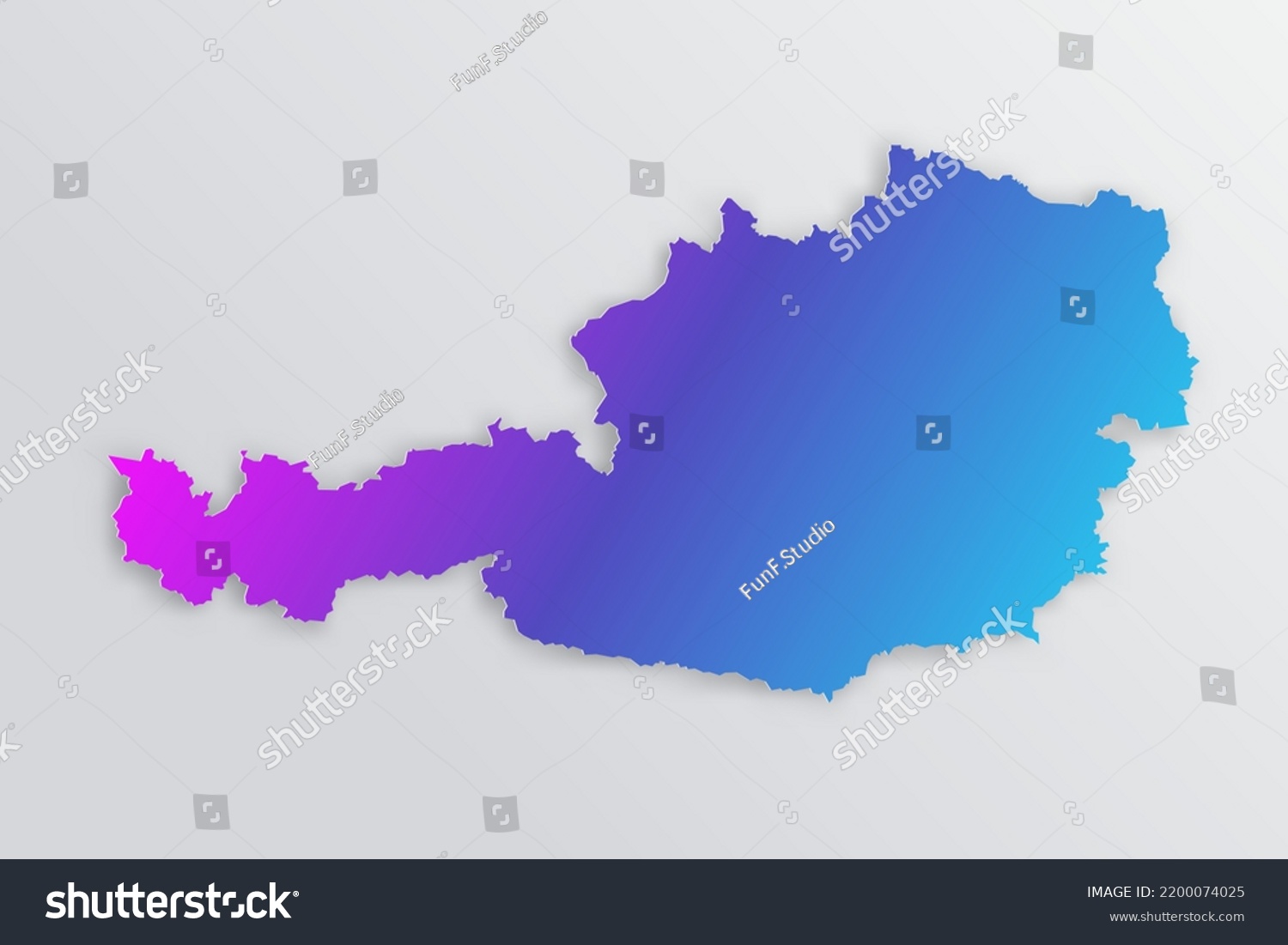 Austria Map World Map International Vector Stock Vector (Royalty Free ...