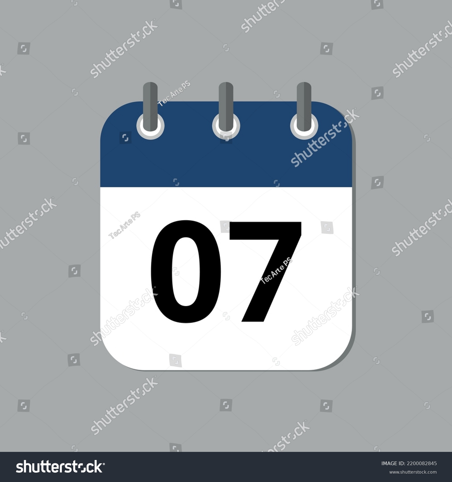 Editable Vector Flat Calendar Icon Blue Stock Vector (Royalty Free ...