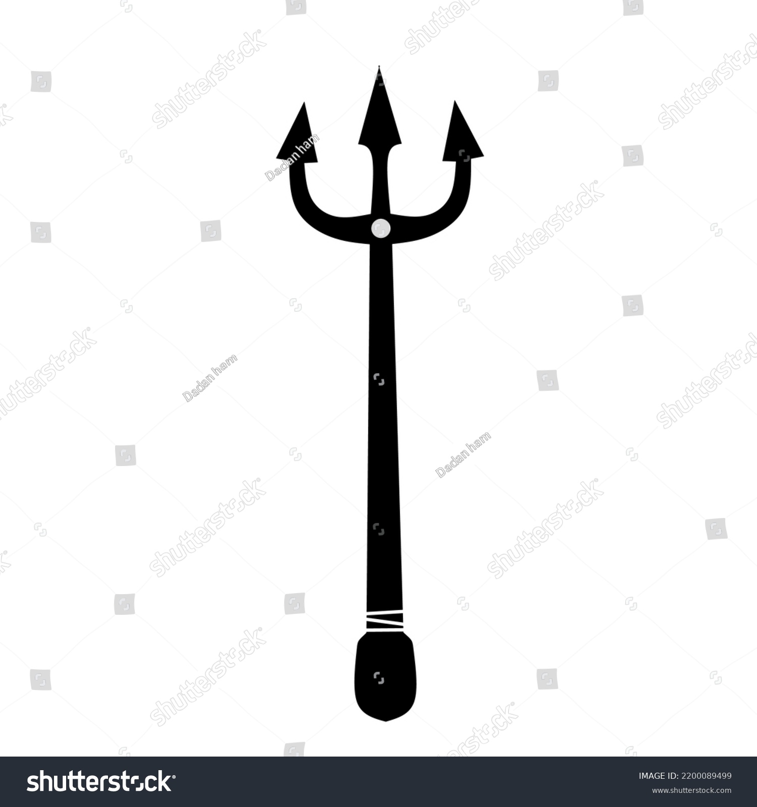 Poseidon Trident Icon Simple Design Stock Vector (Royalty Free ...