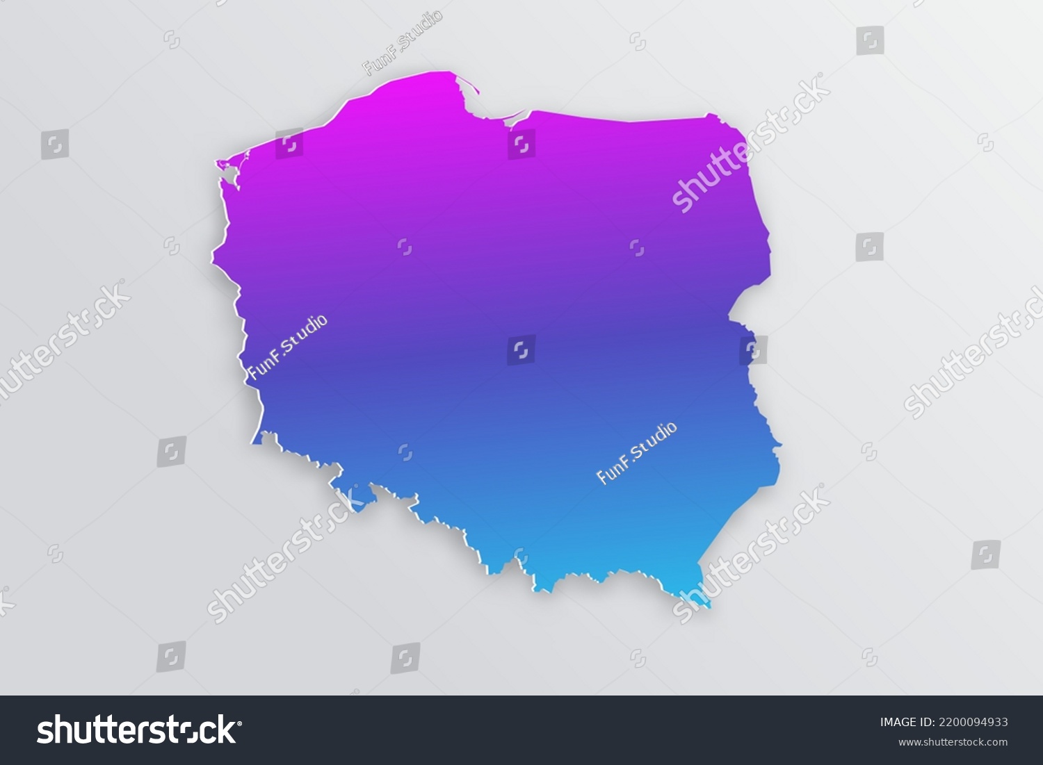 Poland Map World Map International Vector Stock Vector Royalty Free Stock Vector Poland Map World Map International Vector Template With D Paper Style Including Shadow And 2200094933