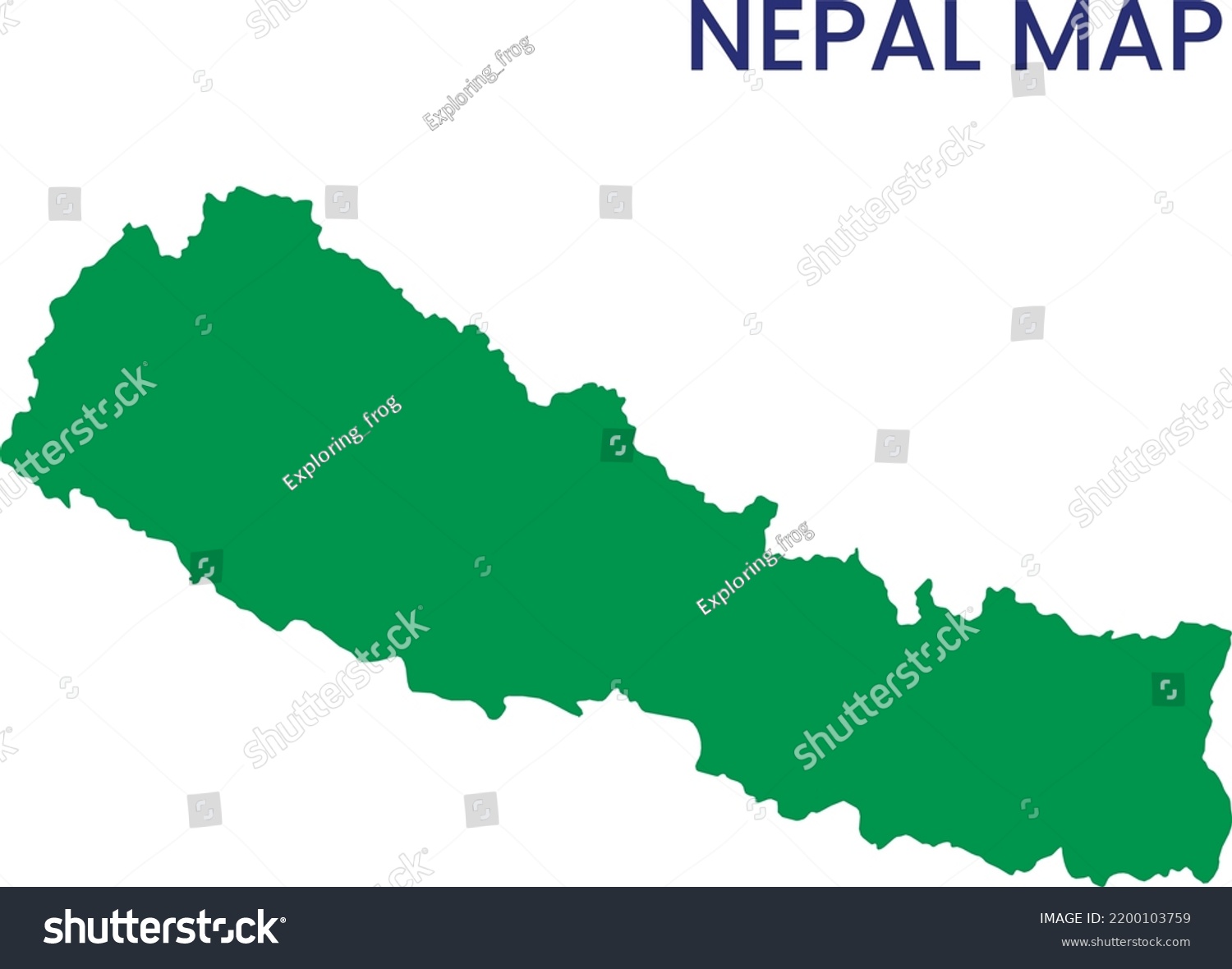 High Detailed Map Nepal Outline Map Stock Vector Royalty Free   Stock Vector High Detailed Map Of Nepal Outline Map Of Nepal Asia 2200103759 