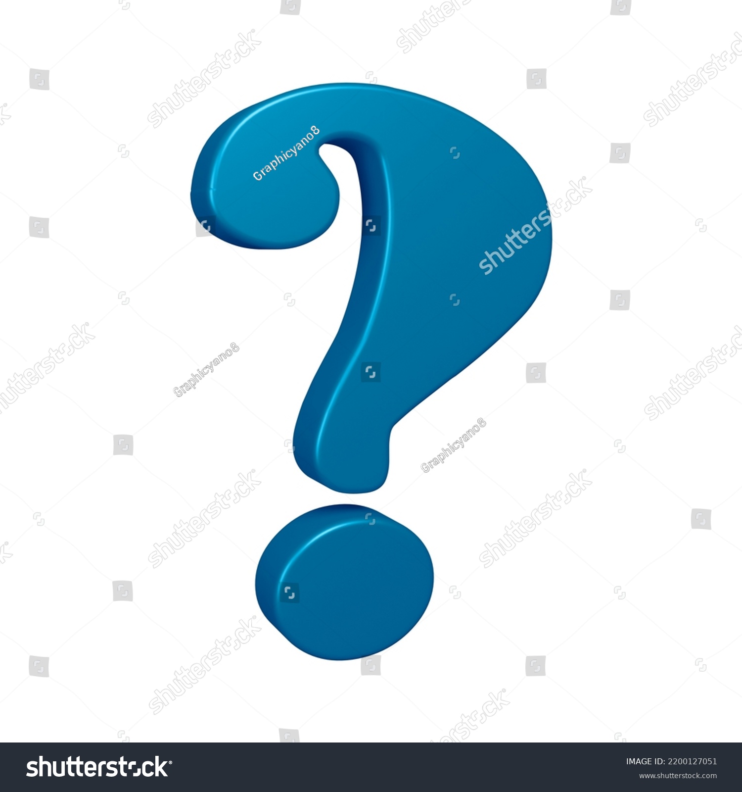 Blue Question Mark Symbol 3d Render Stock Illustration 2200127051 ...