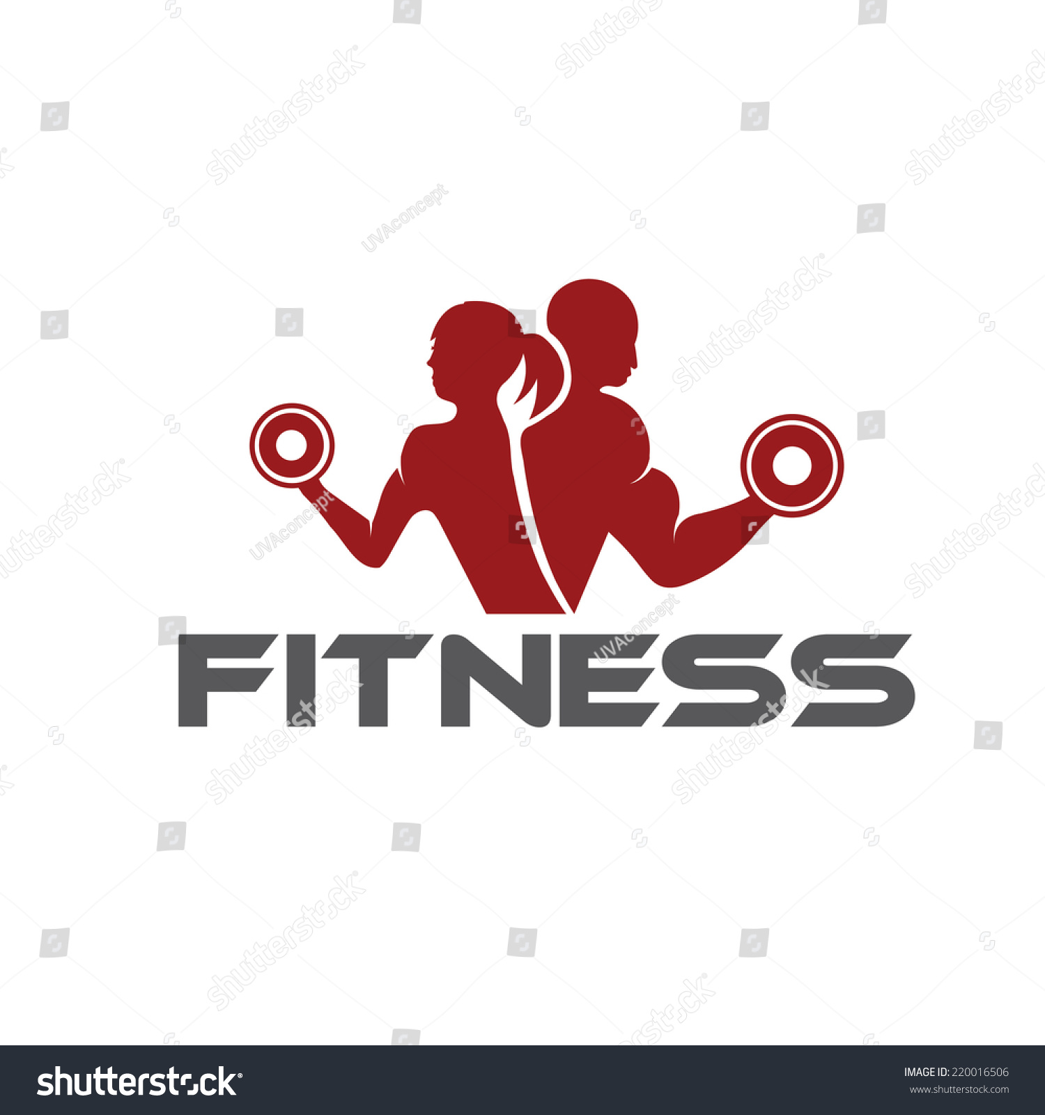 Man Woman Fitness Silhouette Character Stock Vector (Royalty Free ...