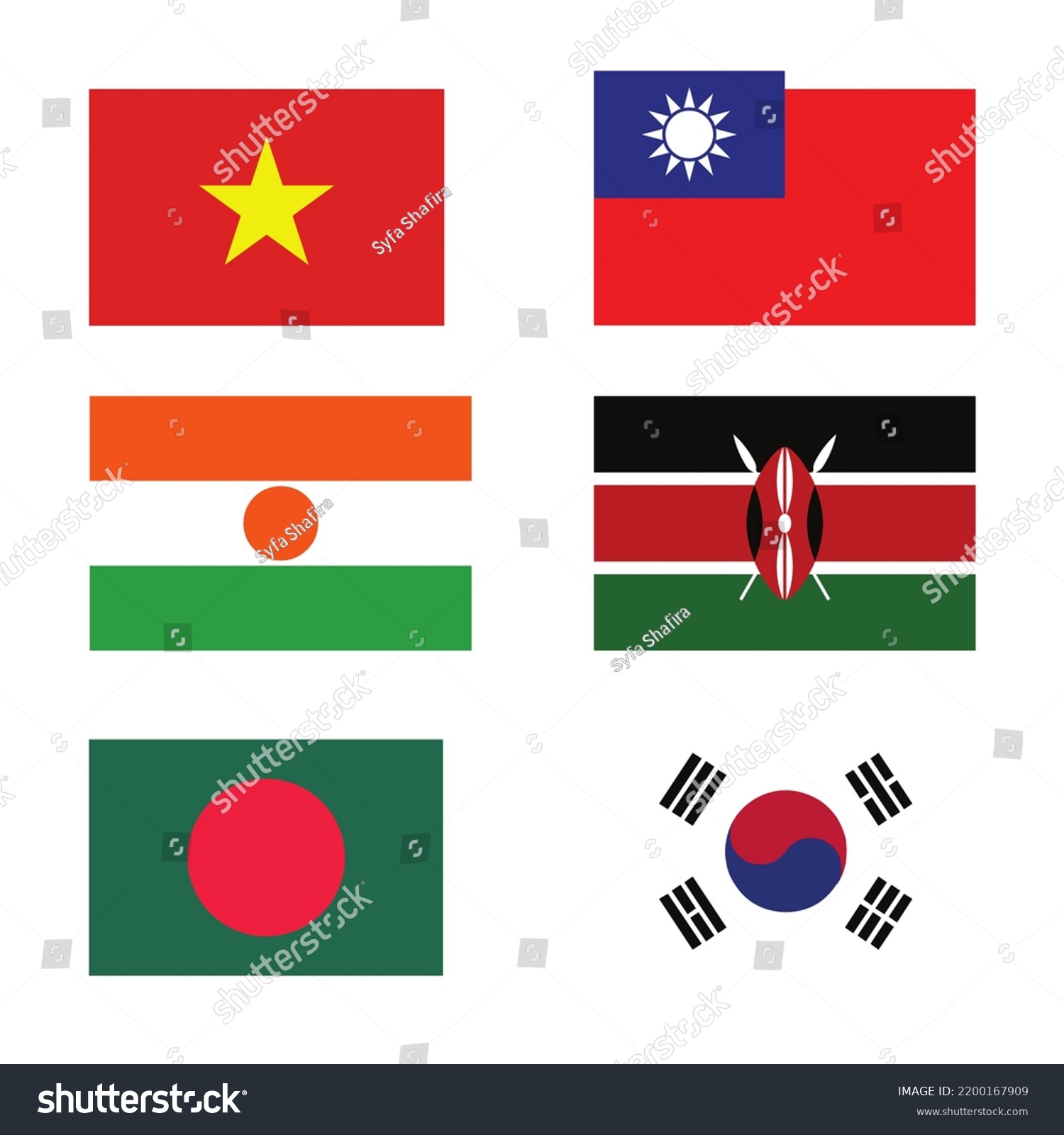 Collection Country Flags Vector Images Top Stock Vector (Royalty Free ...