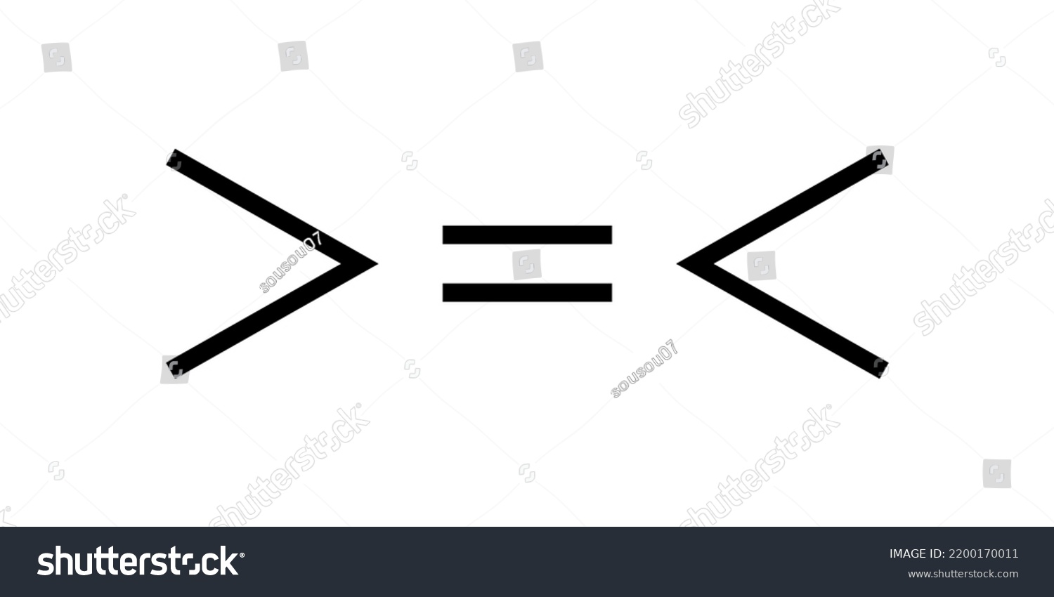 Less Than Greater Than Equal Symbol Stock Vector (Royalty Free ...