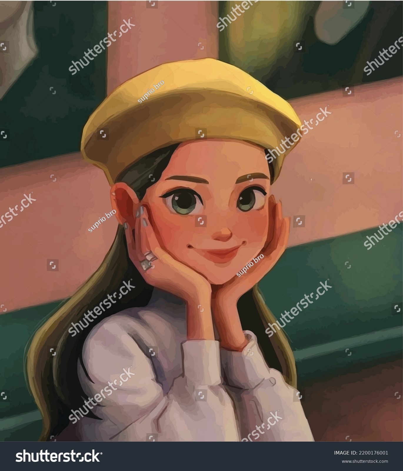 Anime Girl Digital Art Illustration Stock Illustration 2200176001 Anime Girl Digital Art Illustration Stock Illustration 2200176001