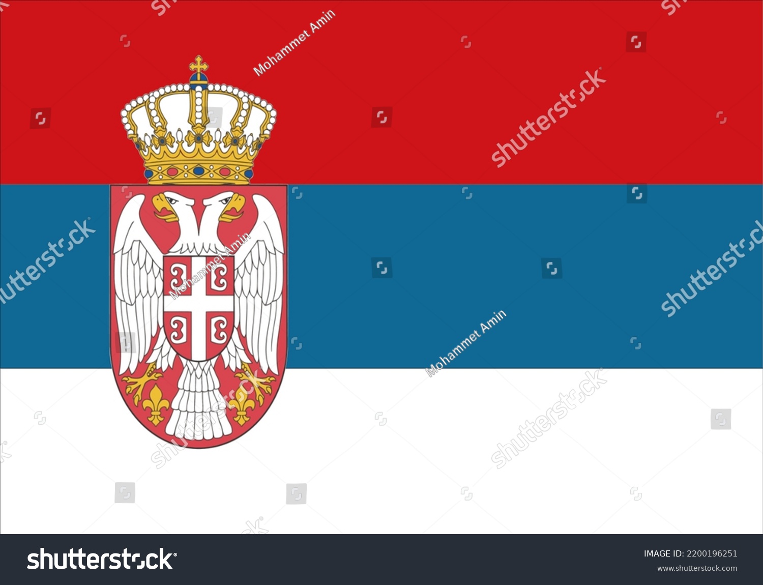 Official Serbia Flag Banner Background Stock Illustration 2200196251 ...