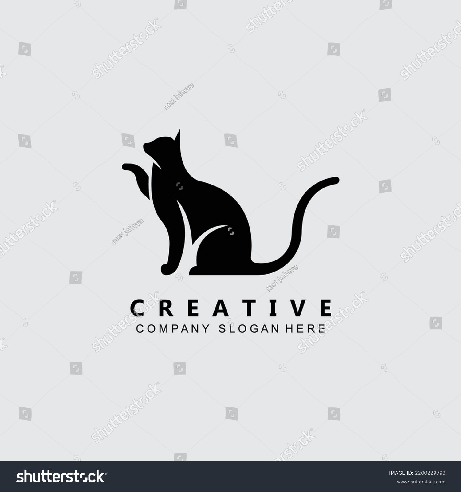 Illustration Cat Logo Vector Cat Icon Stock Vector (Royalty Free ...