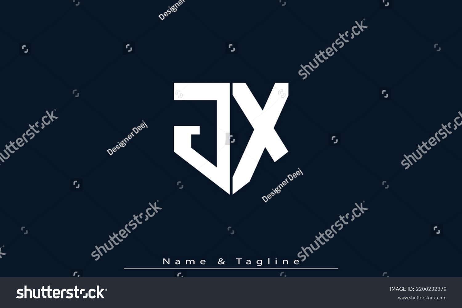 Alphabet Letters Initials Monogram Logo Jx Stock Vector (Royalty Free ...