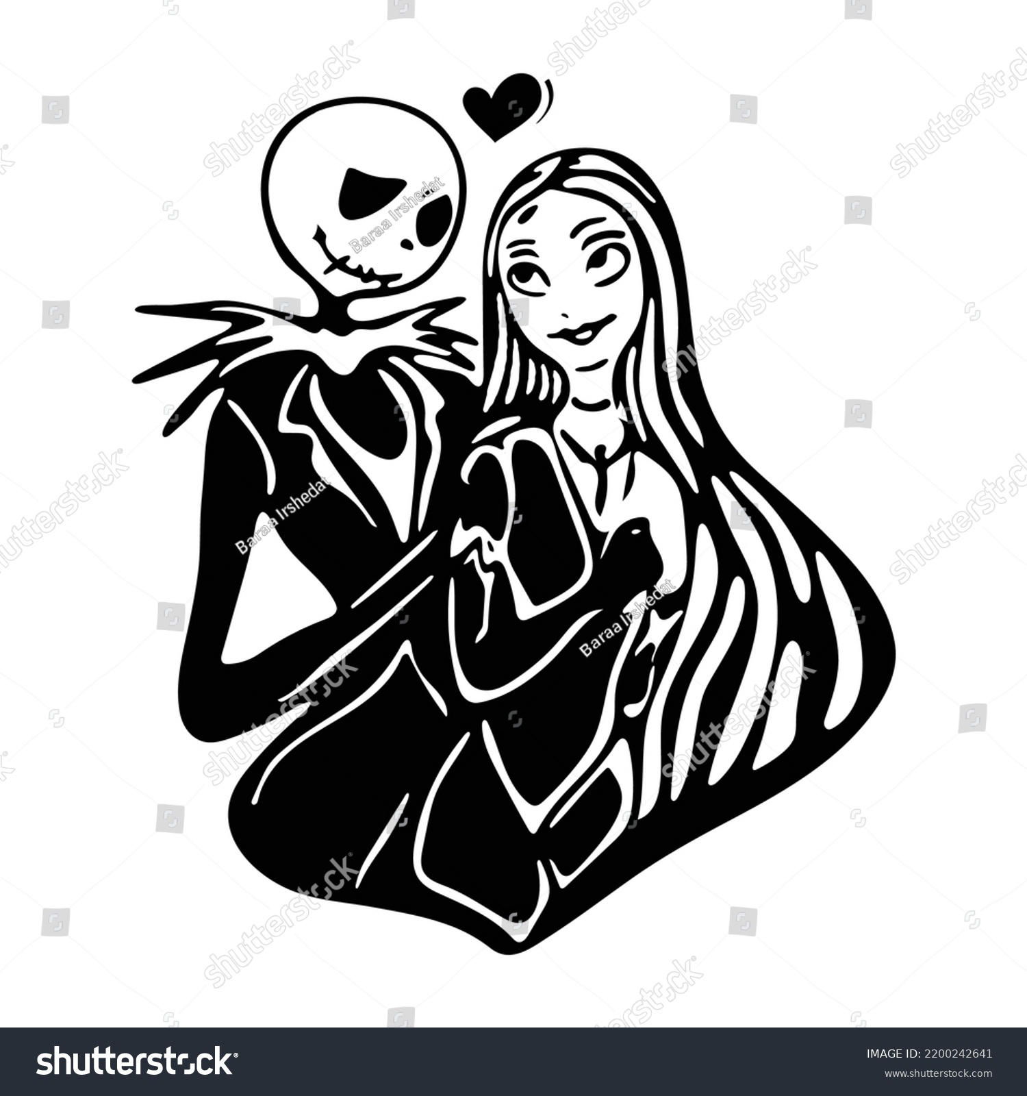 Jack Sally Vector Black Silhouette On Stock Vector (Royalty Free ...