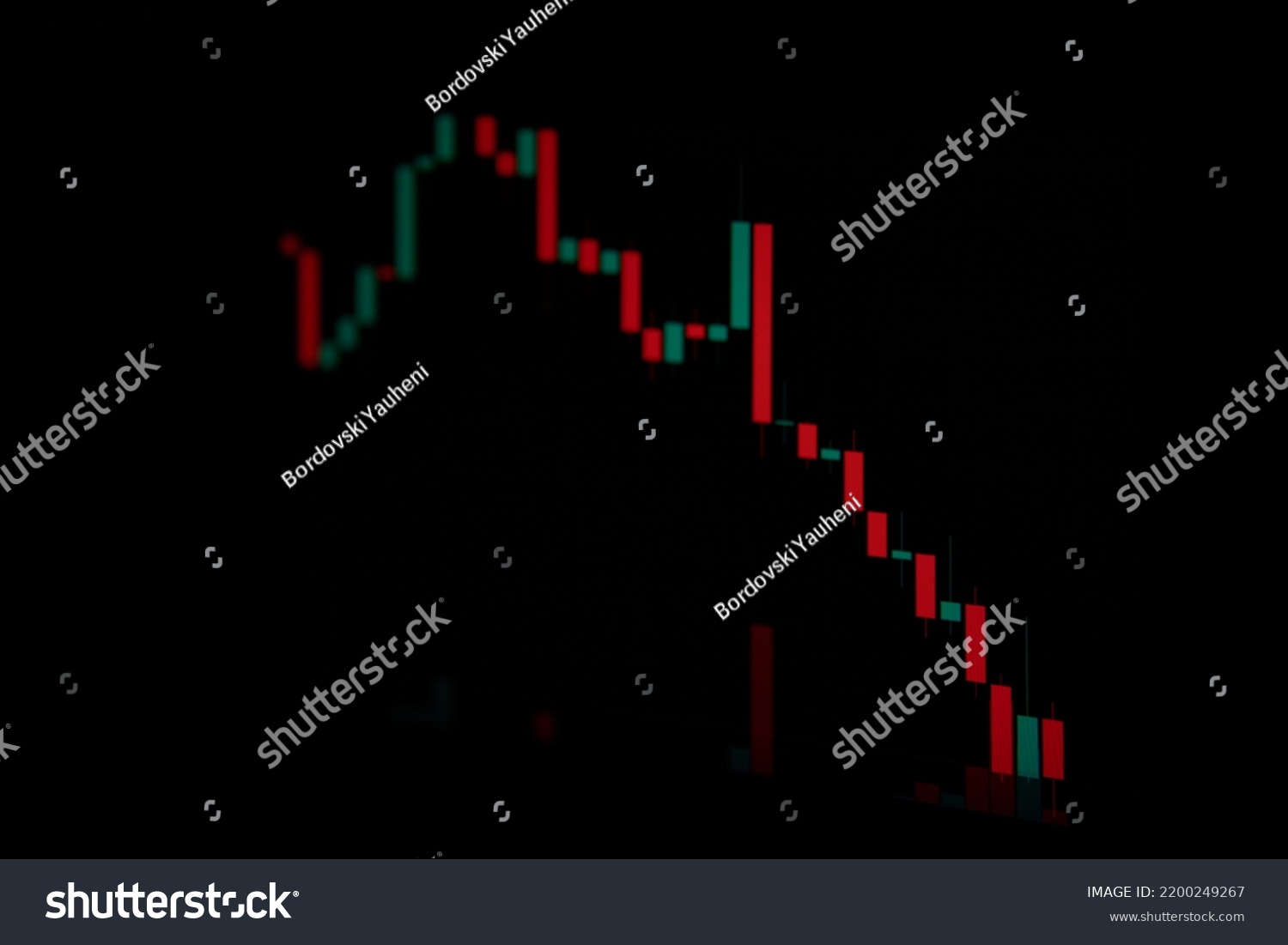 Stock Market Exchange Candlestick Chart Graph Stock Photo 2200249267