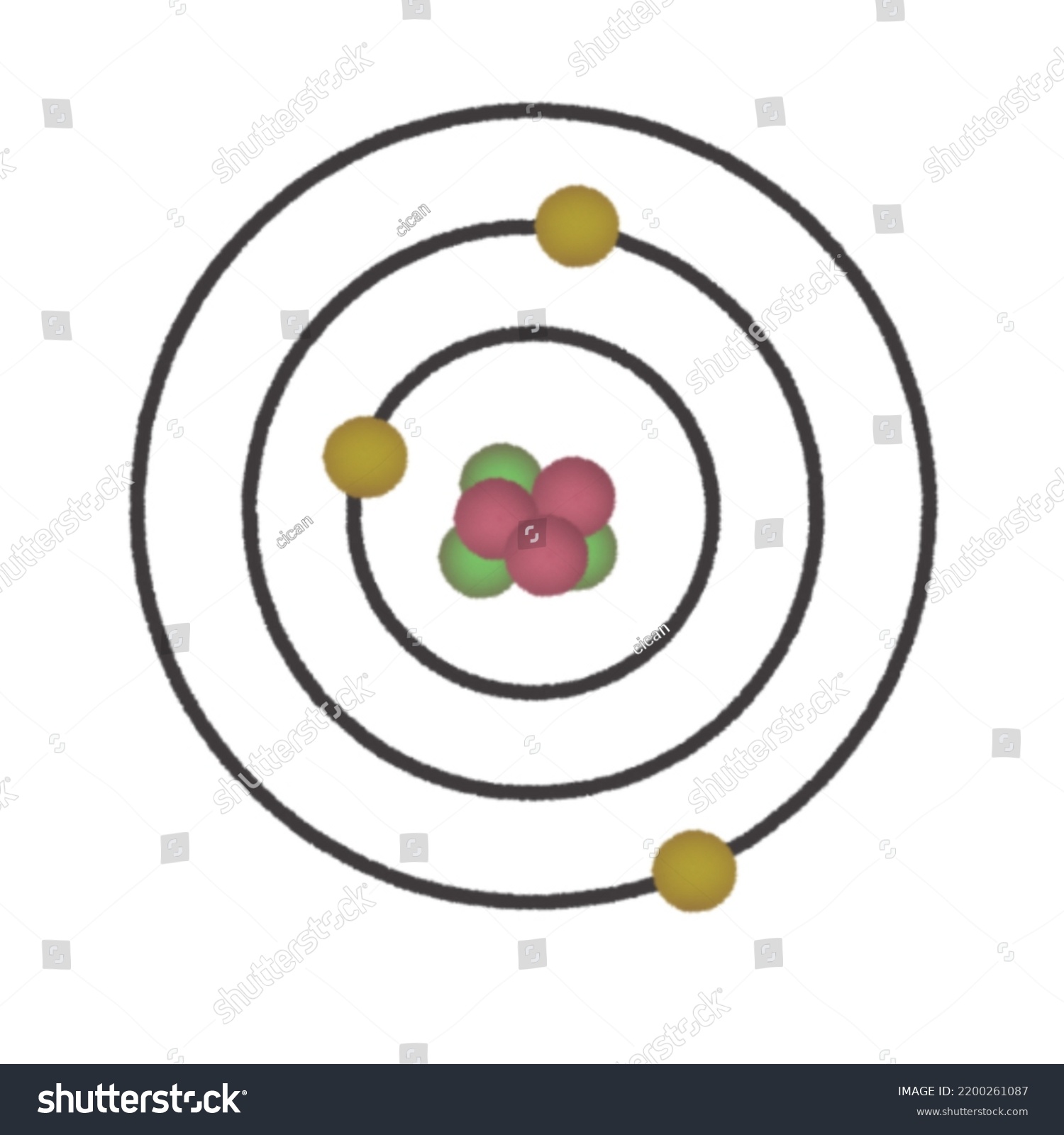 Bohr Model Proton Neutron Electron Bohr Stock Vector (Royalty Free ...