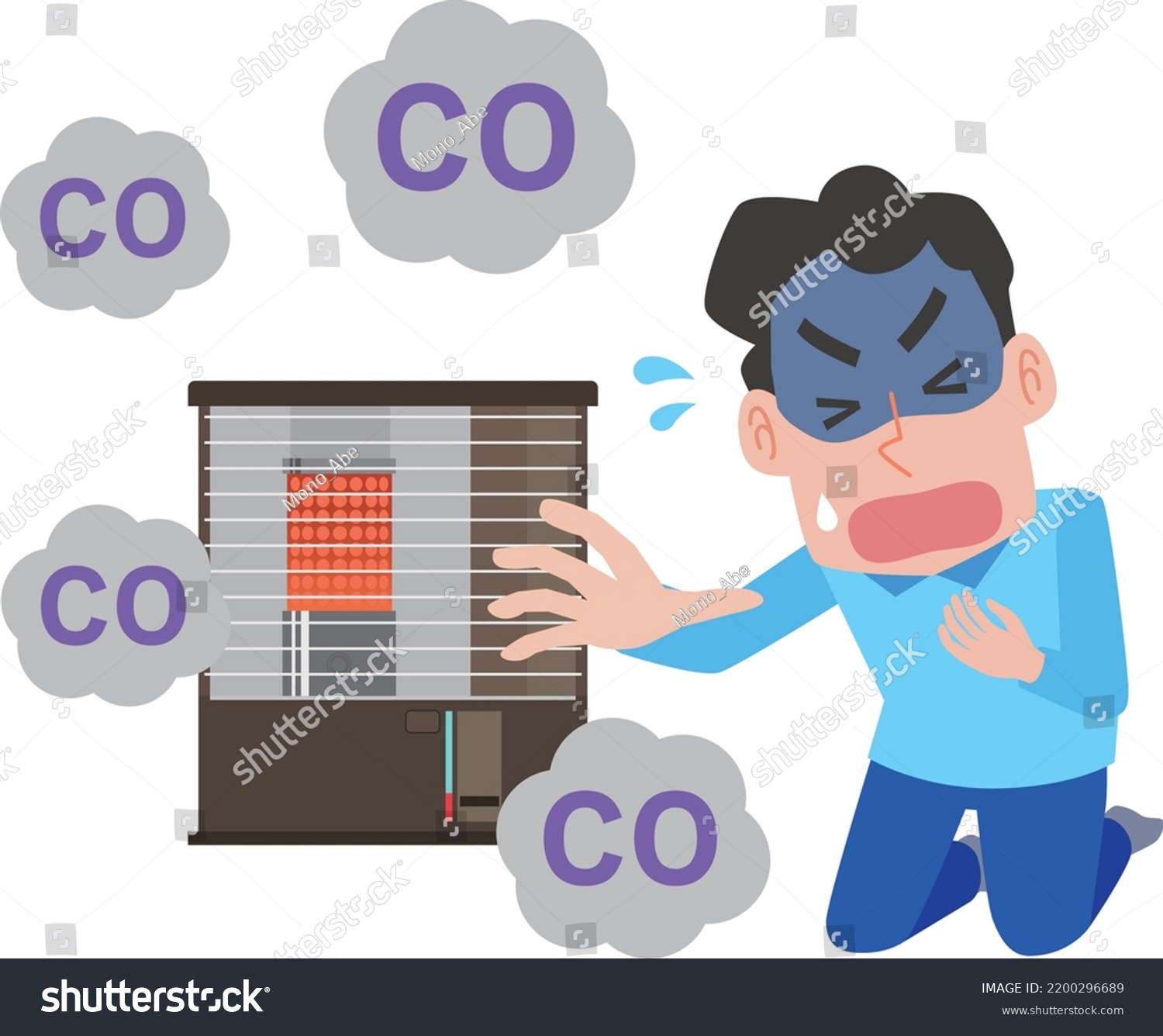 Carbon Monoxide Poisoning Stove Stock Vector (Royalty Free) 2200296689