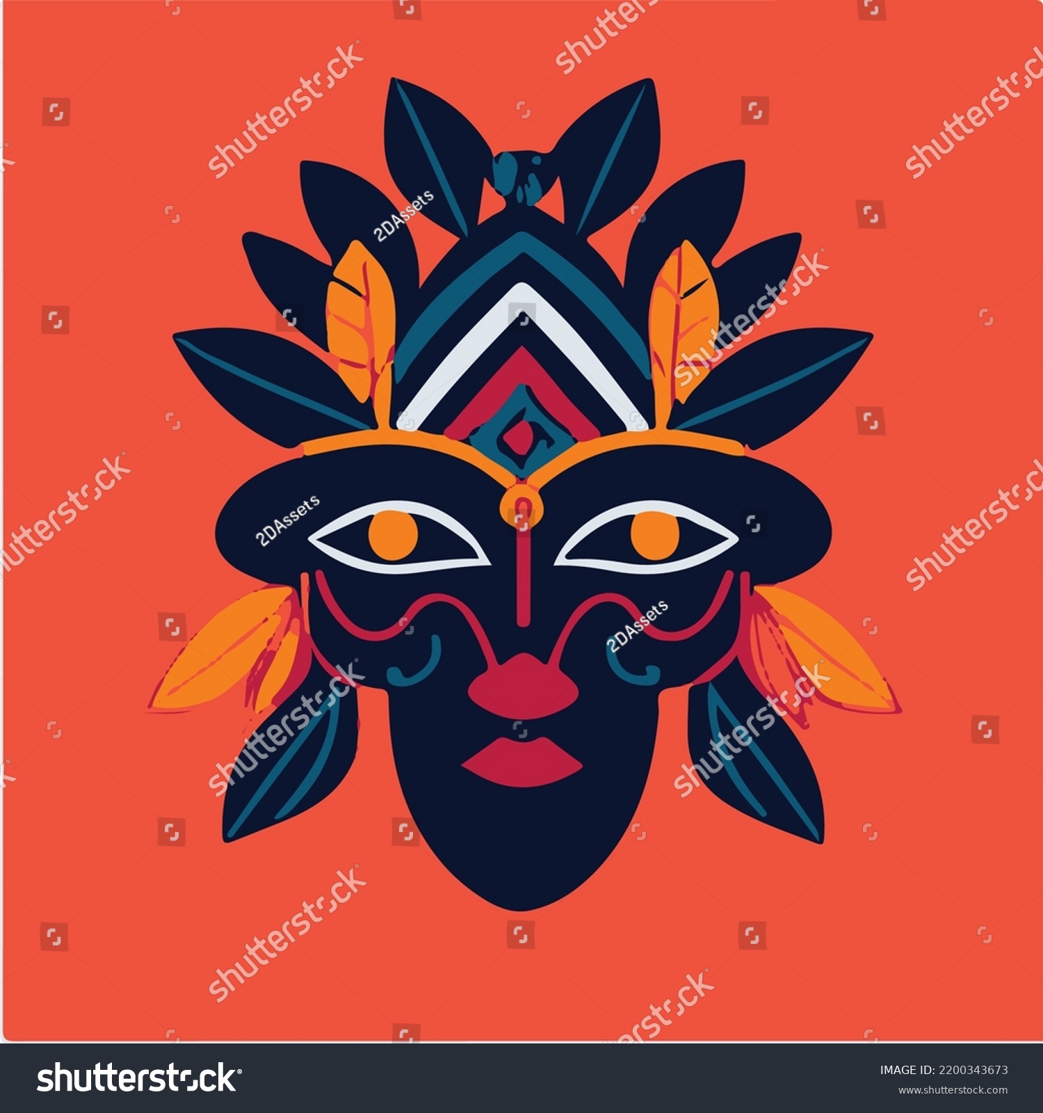 Ethnic Traditional African Style Symbols Pattern Stock Vector (Royalty ...